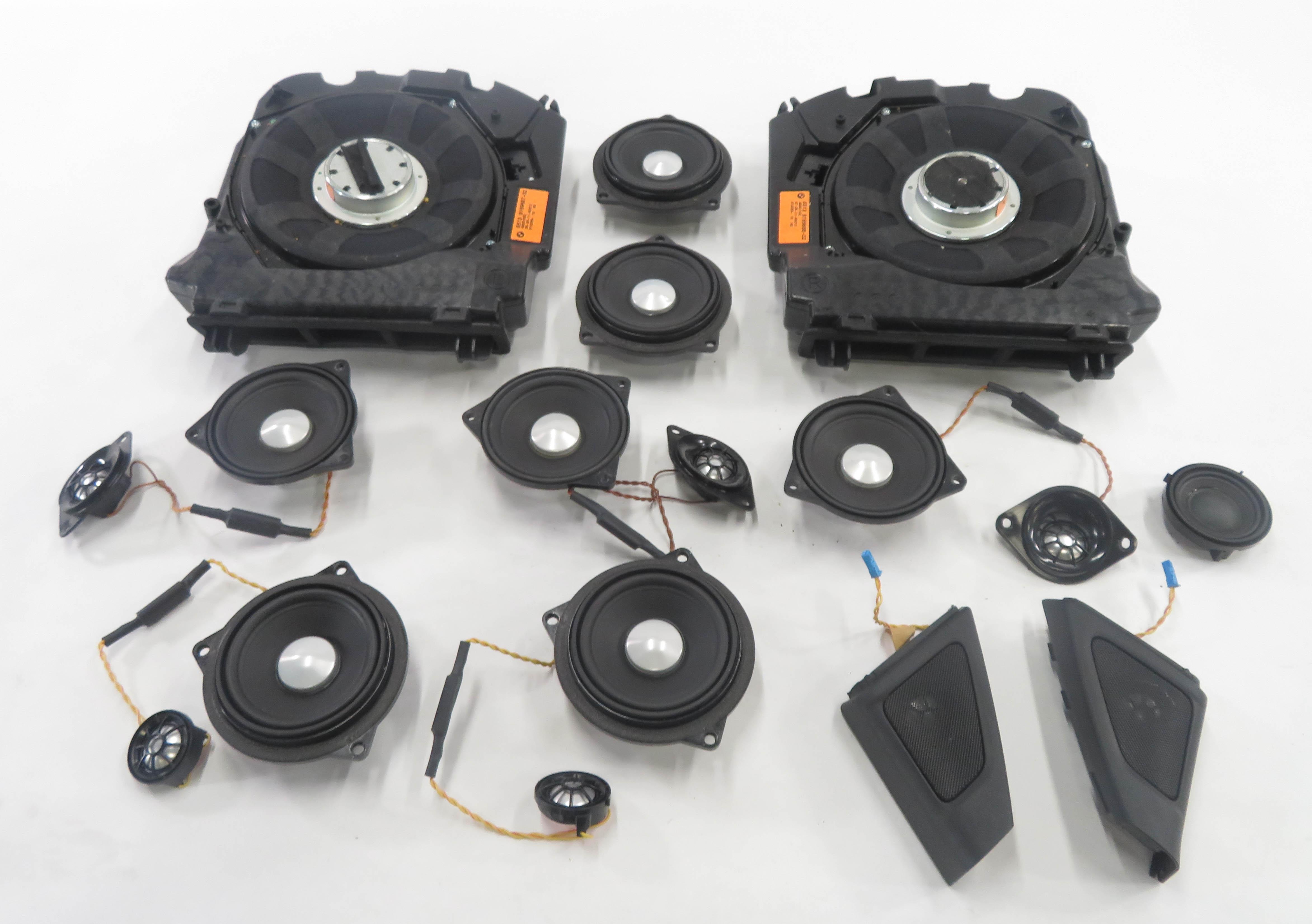2011 BMW 550i (F10) HARMAN KARDON AUDIO SUB SUBWOOFER TWEETER SPEAKER SET-17 — exact item pictured