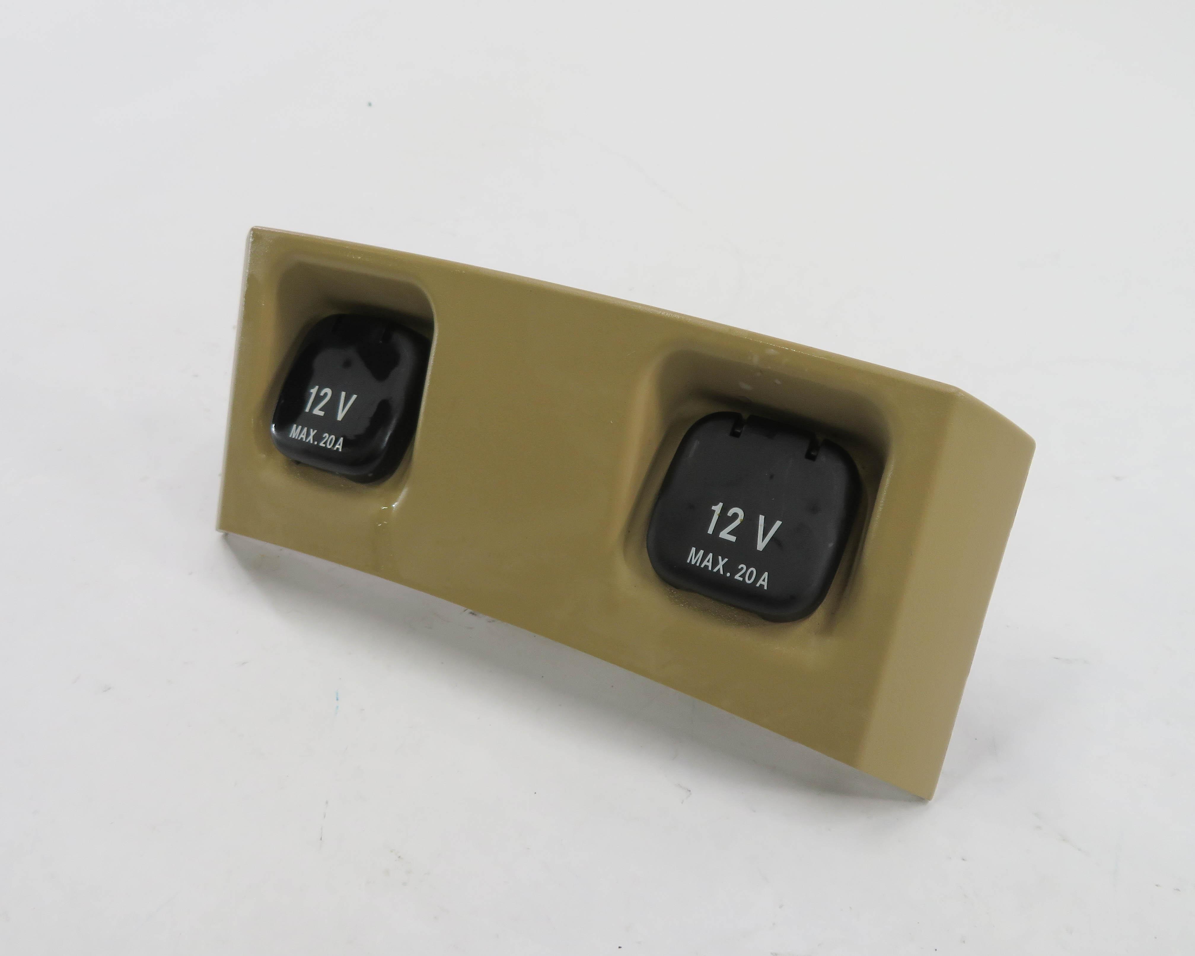 2006 MERCEDES R350 (W251) REAR CONSOLE POWER OUTLET SET w/ TRIM (BROWN) — exact item pictured