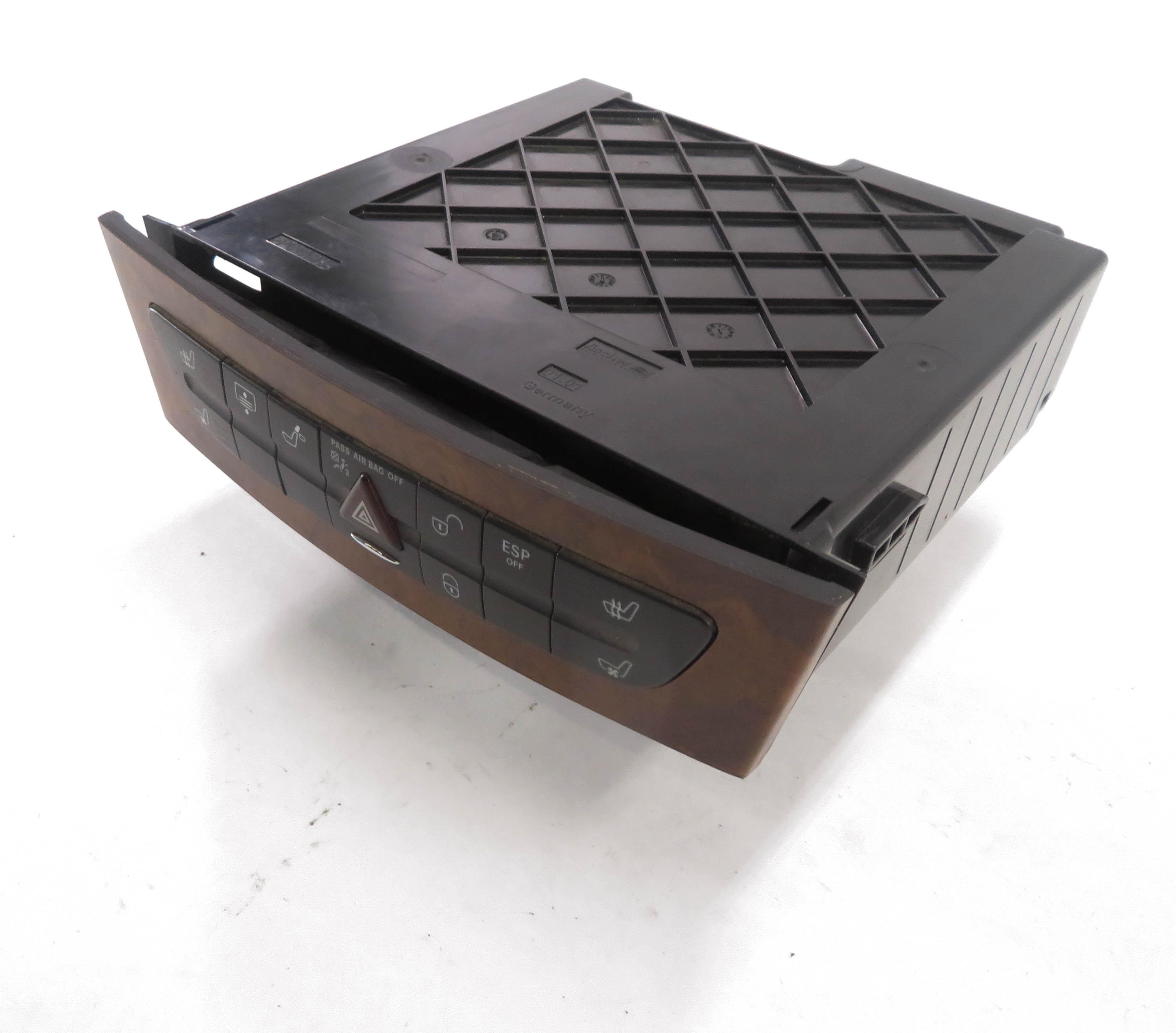 2008 MERCEDES CLS63 AMG (C219) CENTRAL LOCK HAZARD HEATED SEAT SWITCH (WALNUT) — exact item pictured
