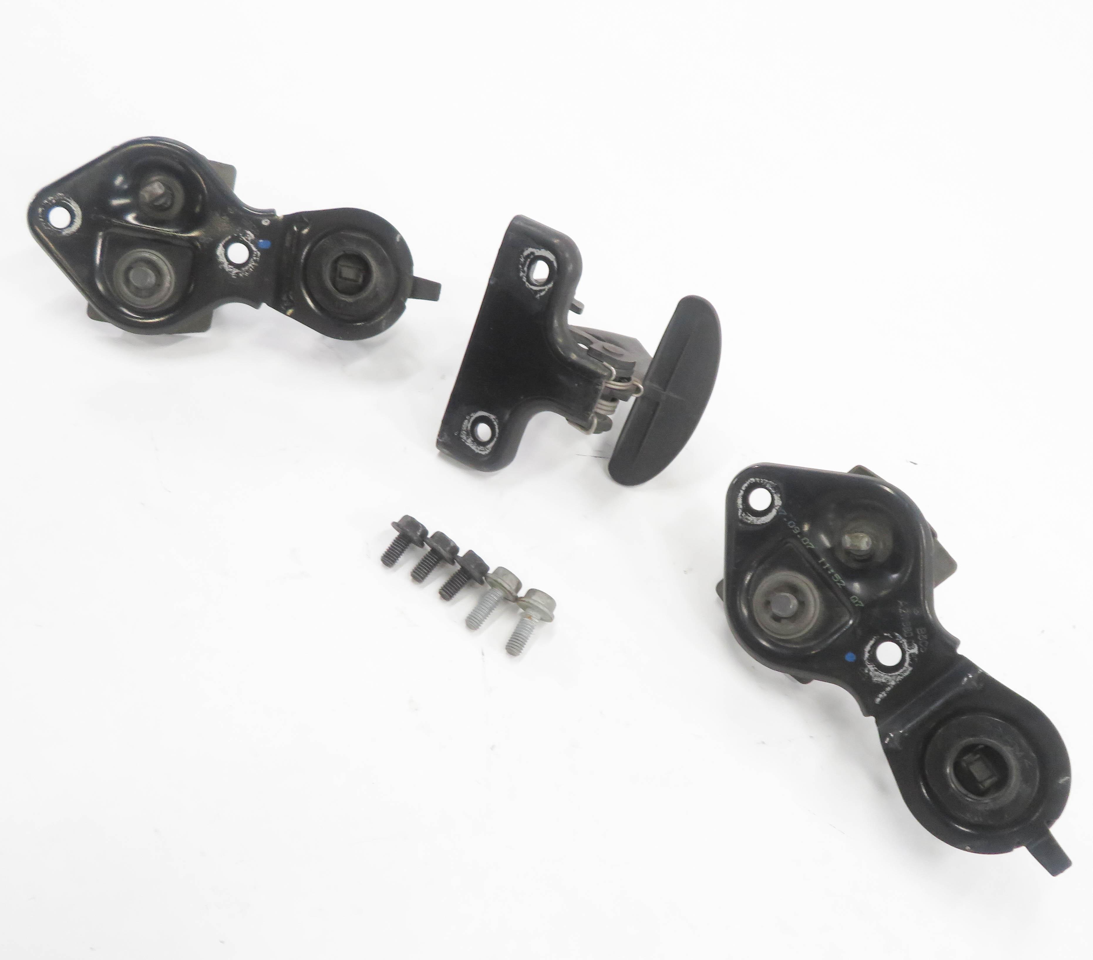 2008 MERCEDES CLS63 AMG (C219) FRONT HOOD SAFETY LATCH STRIKER LATCH SET-3 — exact item pictured
