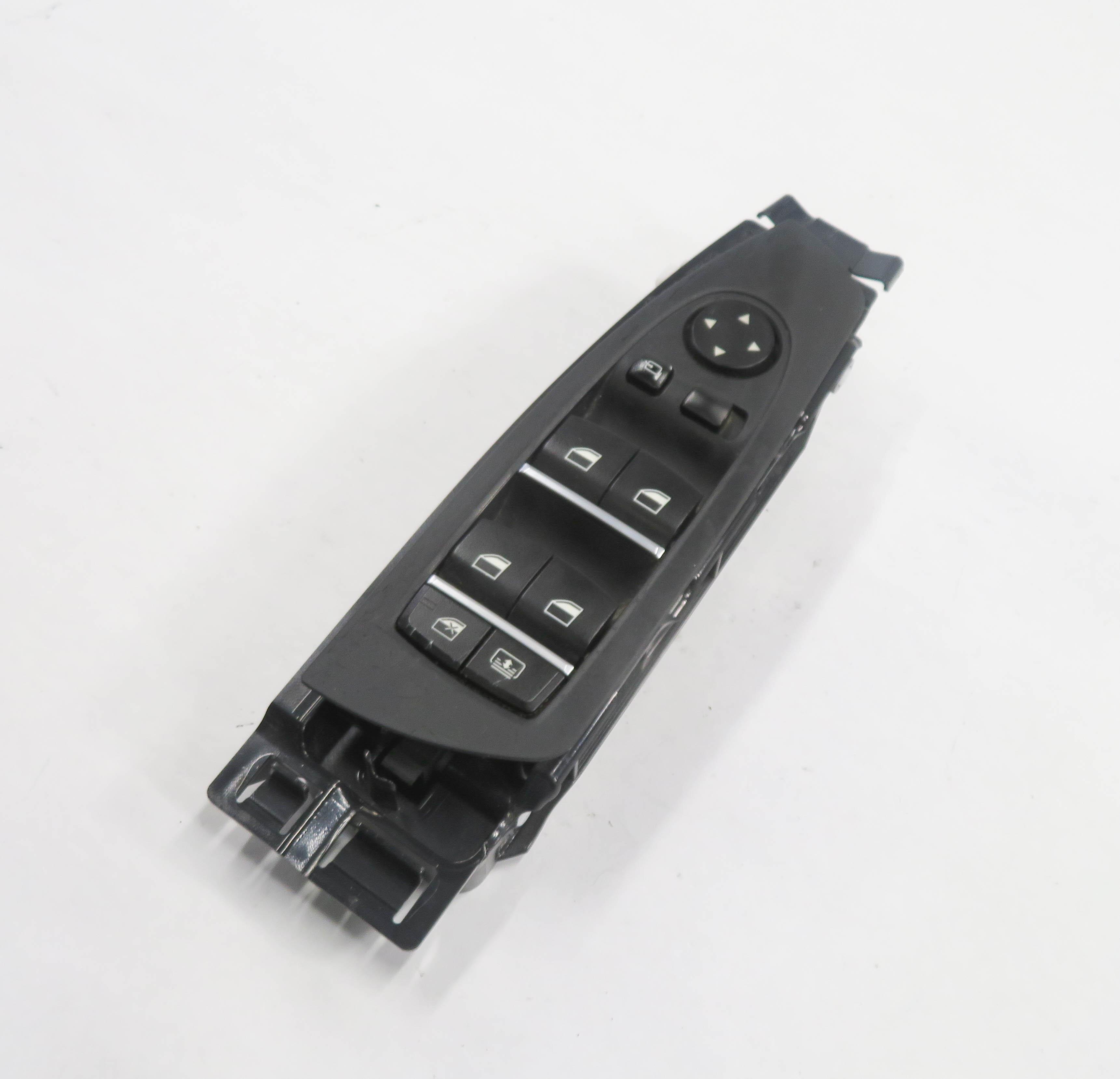 09-15 BMW 740i 750i 760i B7 (F01) DRIVER WINDOW SWITCH w/ SHADE & P-FOLD (BLACK) — exact item pictured
