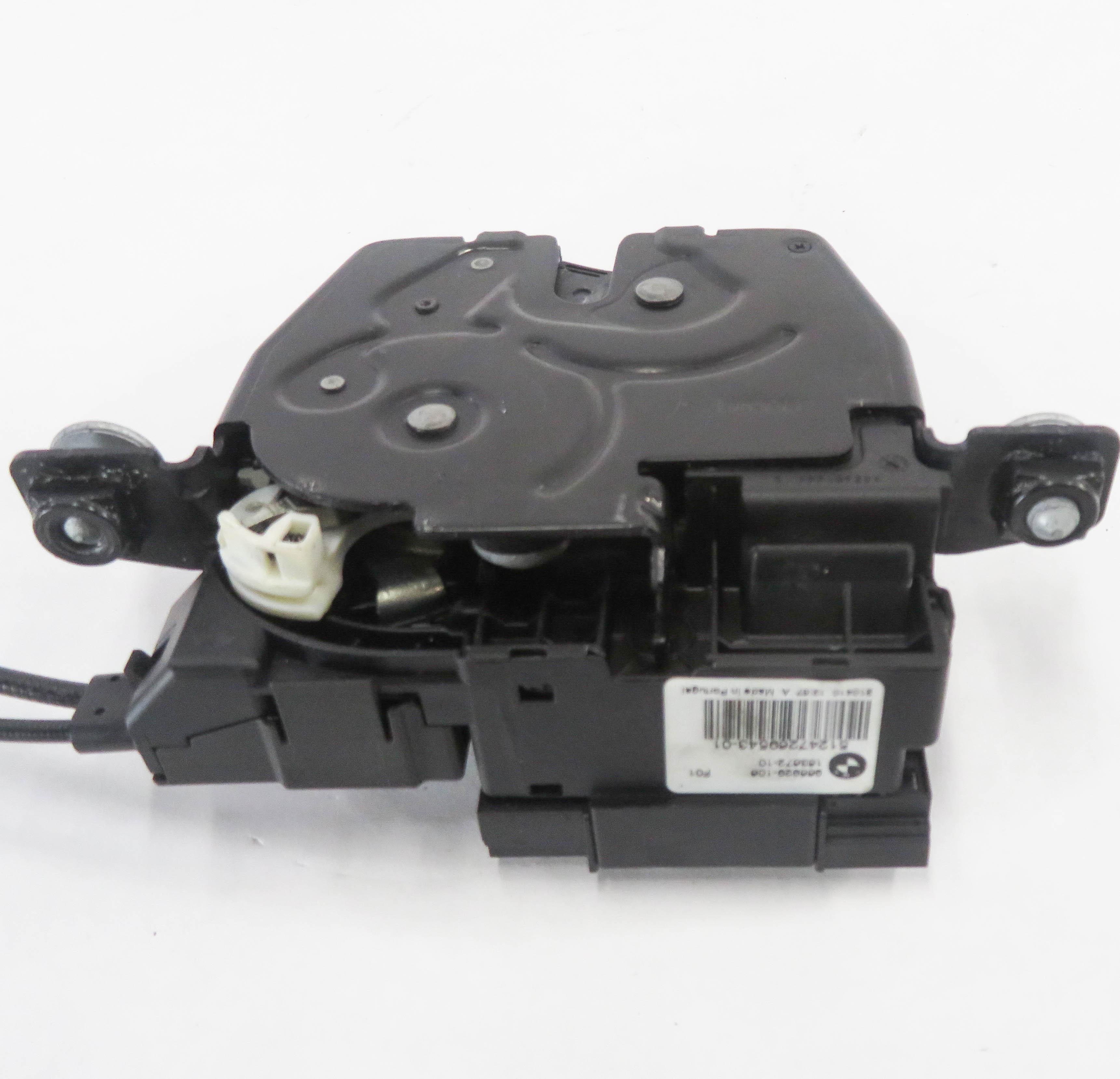 2011 BMW 750i (F01) REAR TRUNK LOCK LATCH ACTUATOR w/ CABLE — exact item pictured