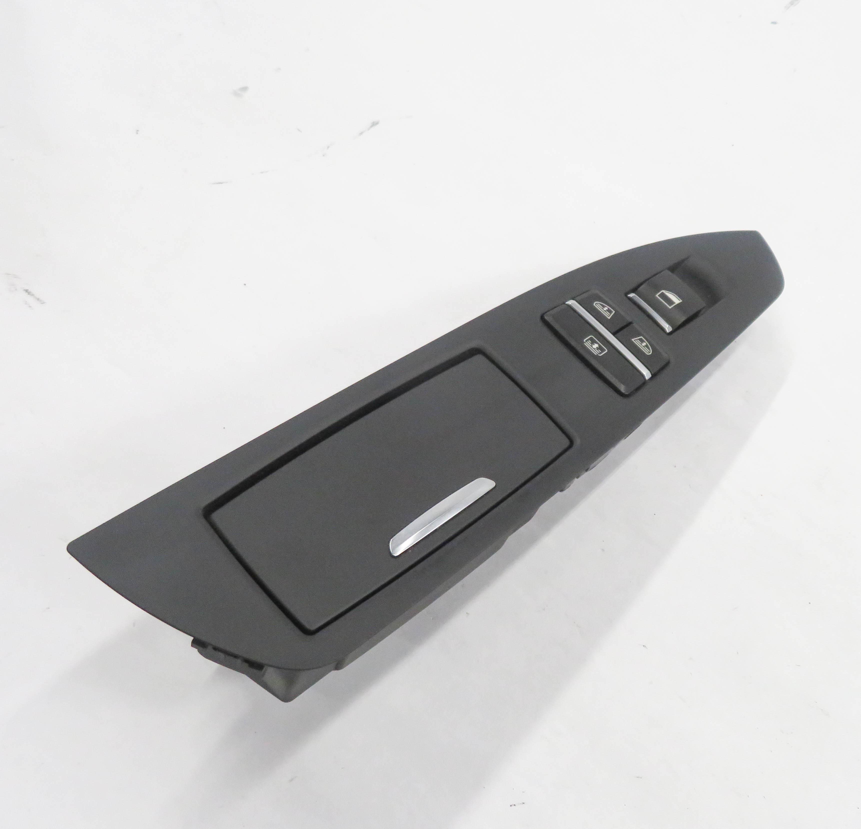 2011 BMW 750i (F01) LEFT REAR DOOR POWER WINDOW SWITCH w/ SHADE CONTROL (BLACK) — exact item pictured