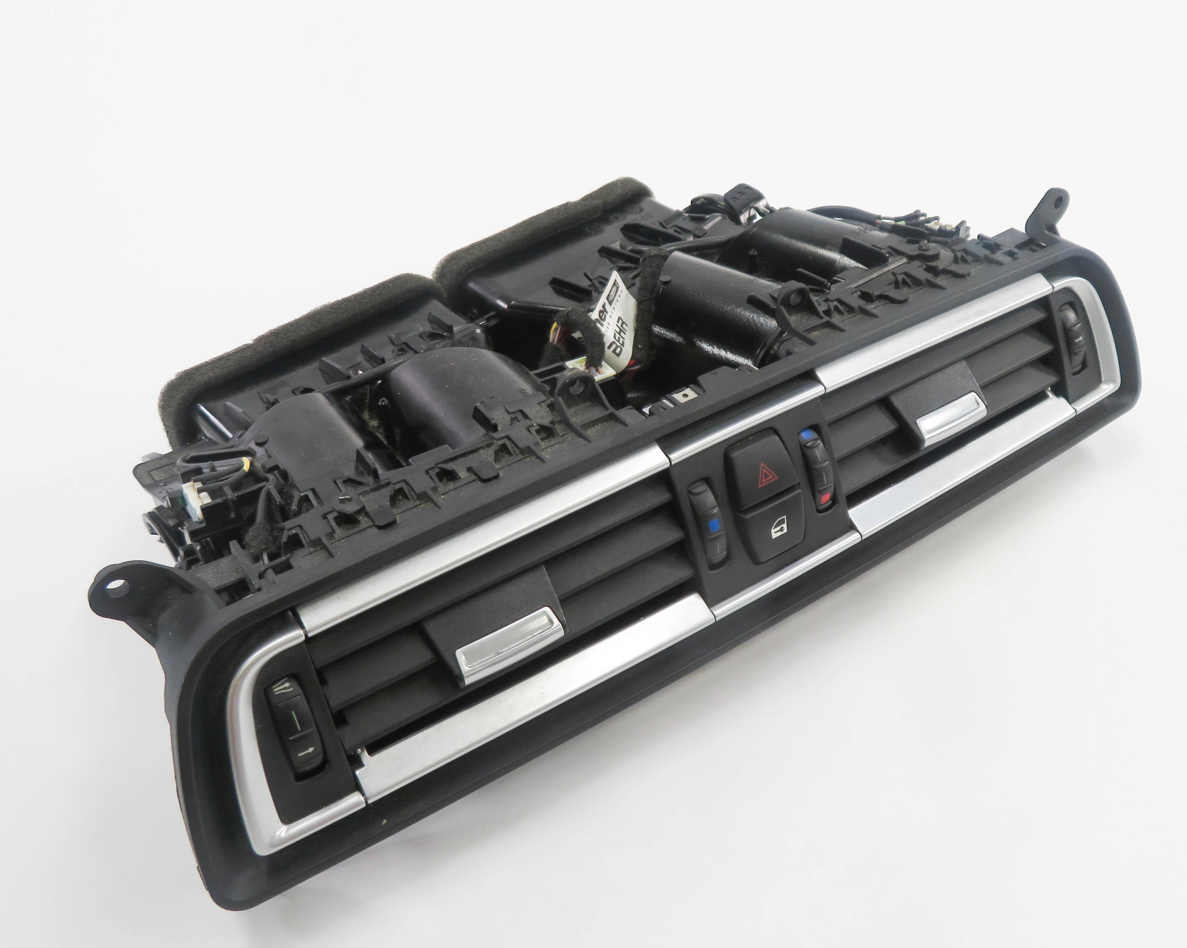 2011 BMW 750i (F01) CENTER DASH HEATER A/C AIR VENT w/ HAZARD & LOCK SWITCH — exact item pictured