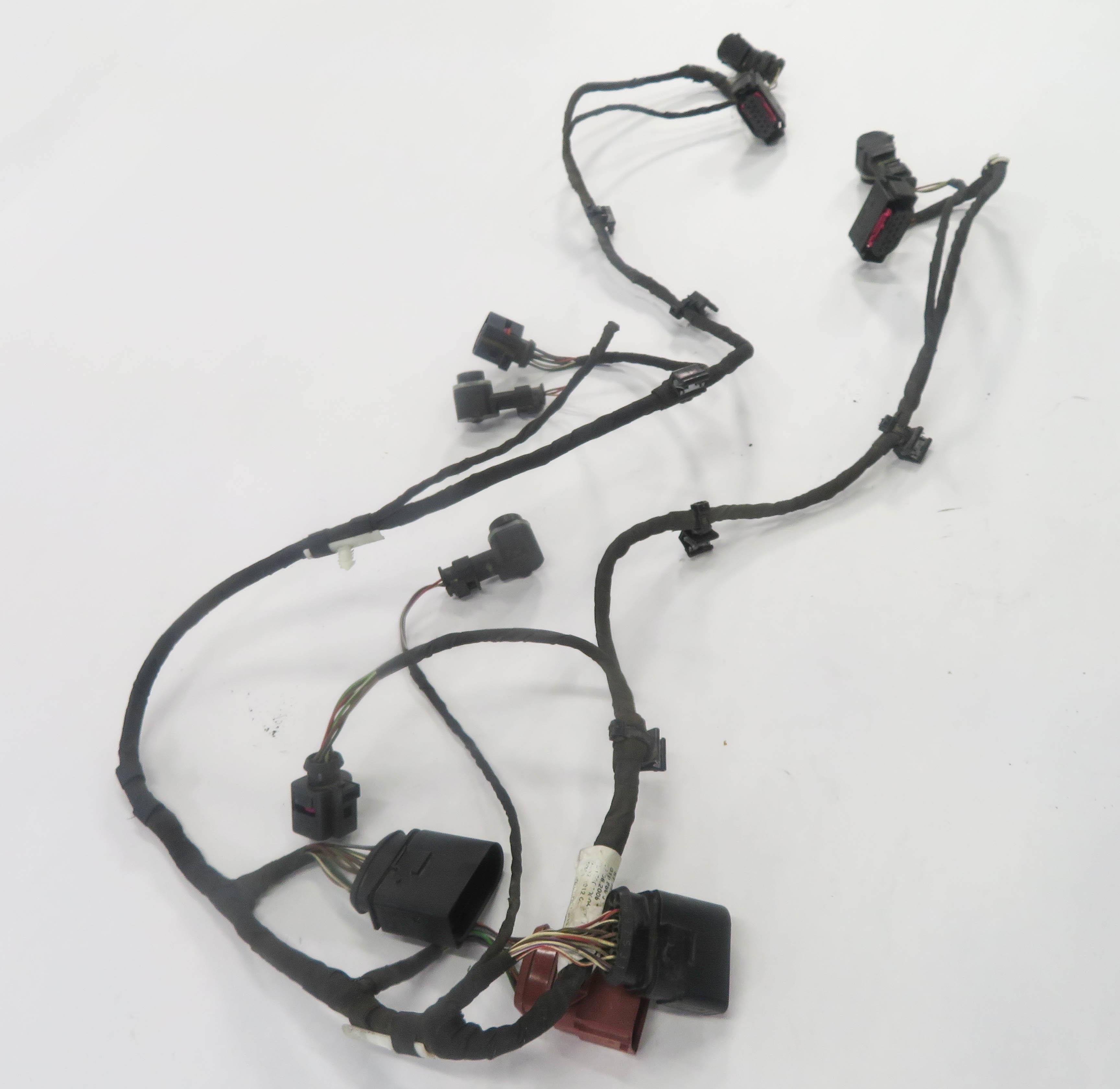 2013 AUDI Q7 (4L) FRONT PDC PARK DISTANCE SENSOR SET w/ HARNESS (TEAK BROWN) — exact item pictured