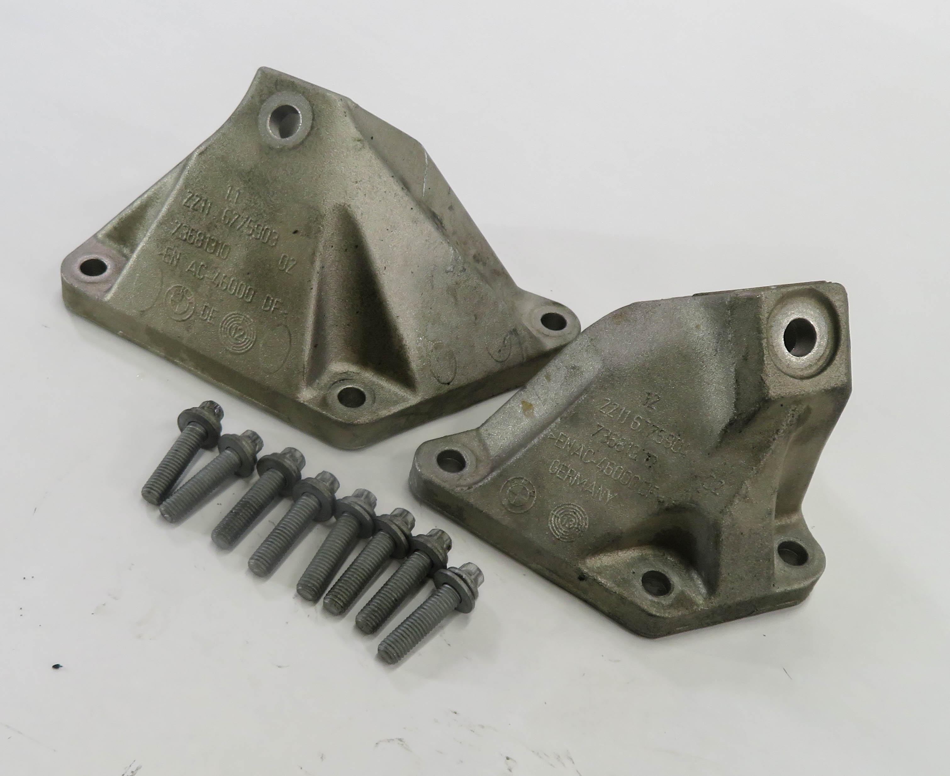 2014 BMW 750i (F01) 4.4L N63 - LEFT & RIGHT ENGINE MOTOR MOUNT BRACKET SET-2 — exact item pictured