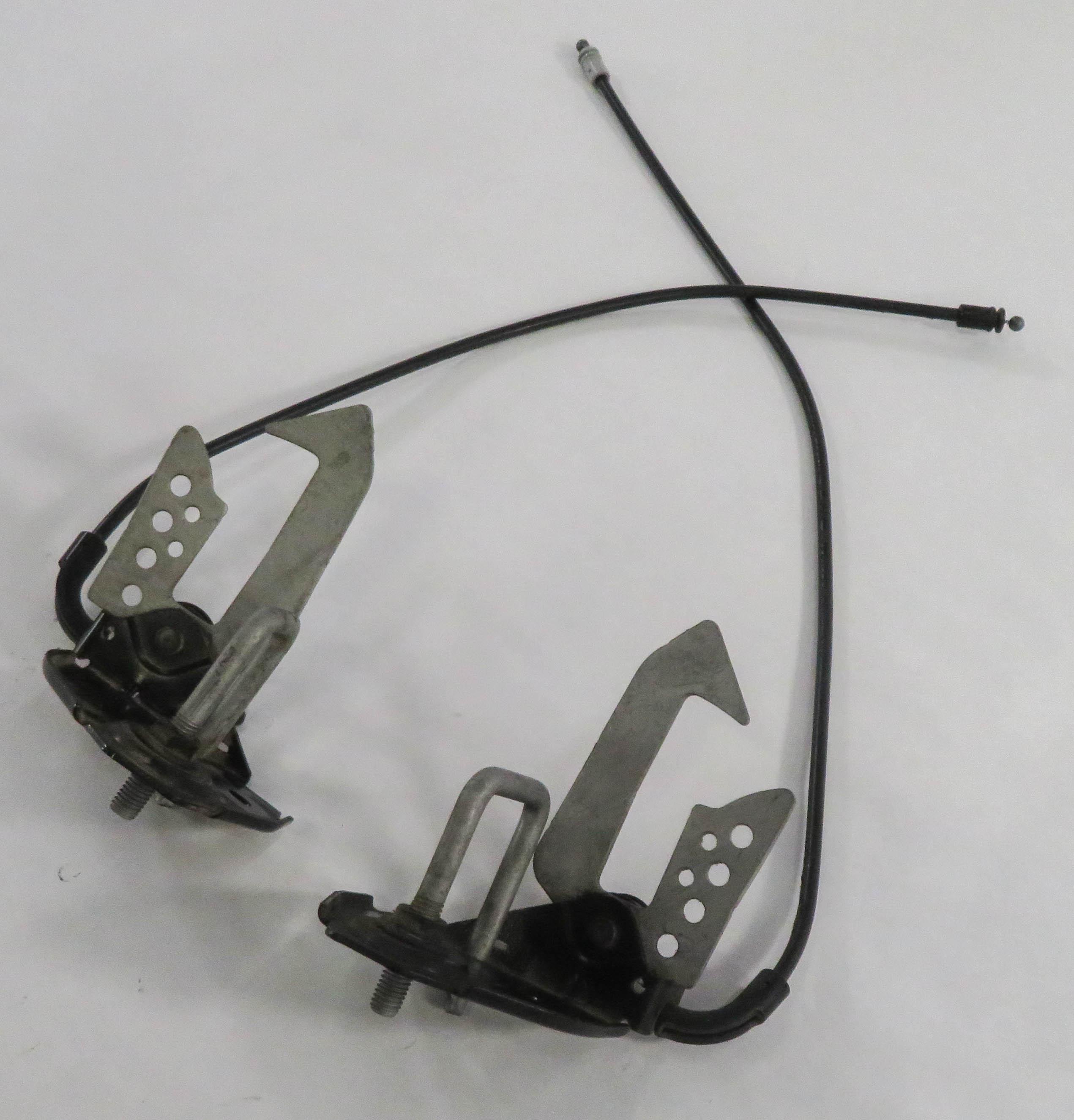 2014 BMW 750i (F01) FRONT LEFT & RIGHT UPPER HOOD LOCK LATCH SET-2 — exact item pictured