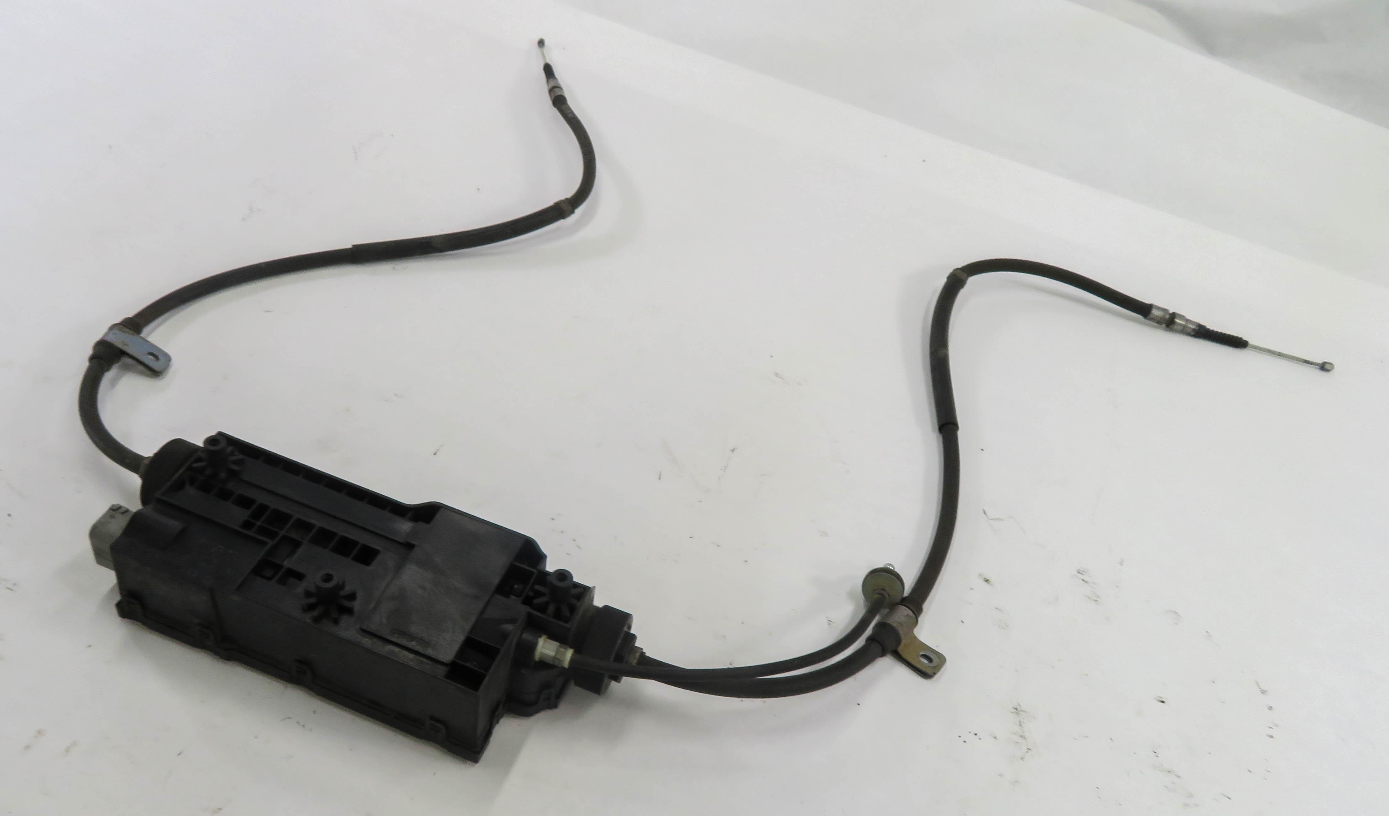 2014 BMW 750i (F01) ELECTRONIC EMERGENCY PARKING BRAKE ACTUATOR MOTOR w/ CABLES — exact item pictured