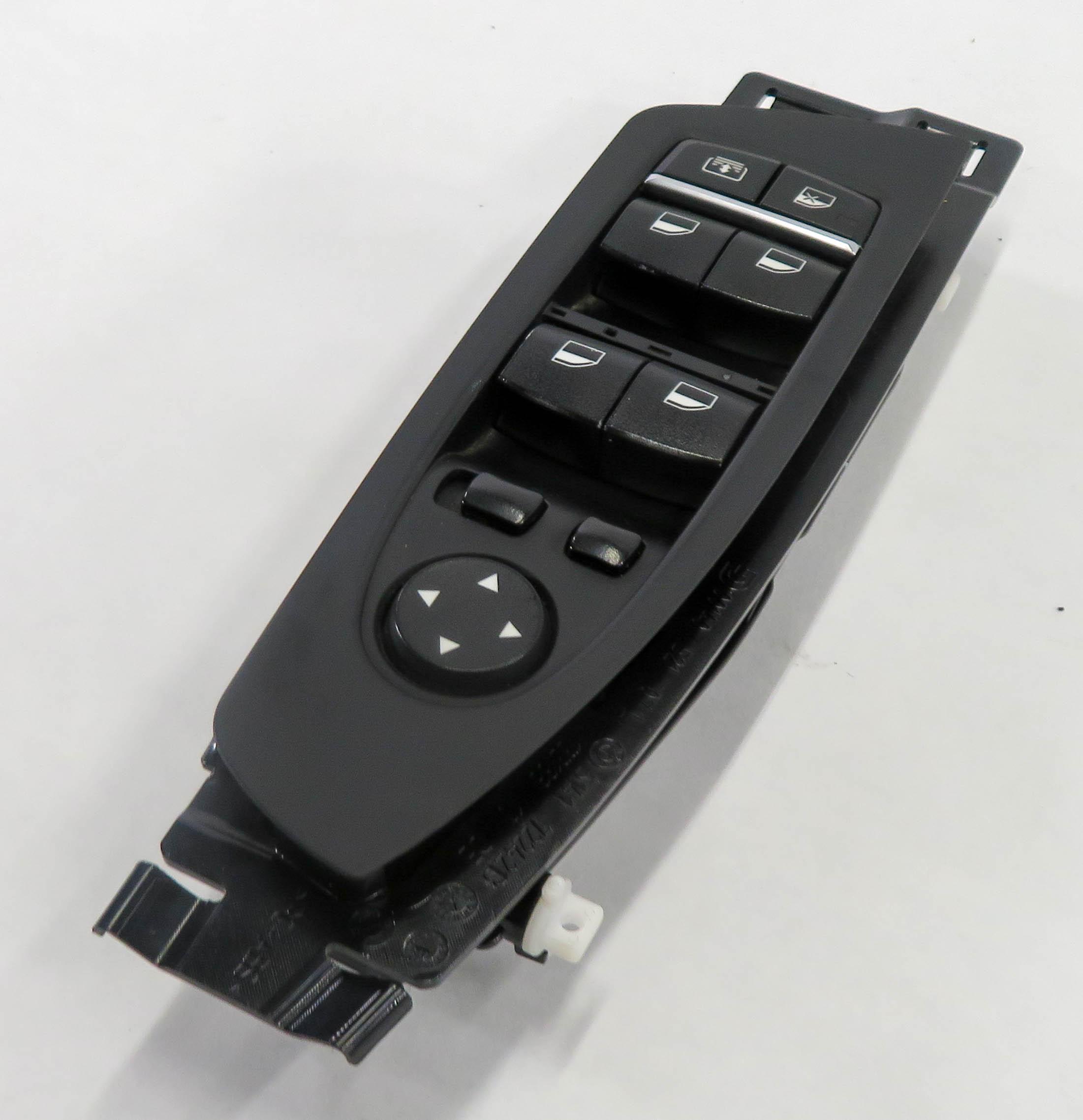 09-15 BMW 740i 750i 760i B7 (F01) DRIVER WINDOW SWITCH w/ SHADE & P-FOLD (BLACK) — exact item pictured