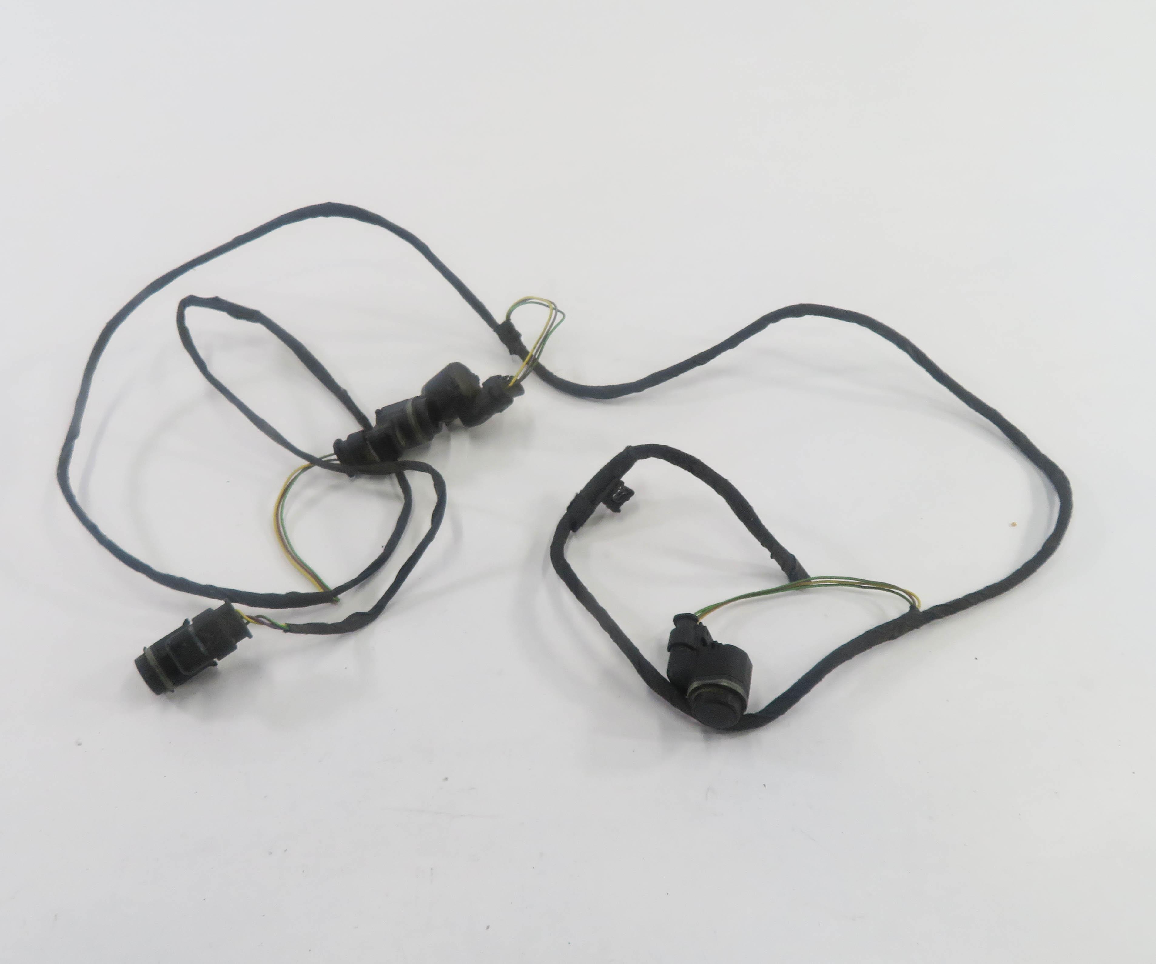 2012 BMW 750i (F01) REAR PDC PARK DISTANCE SENSOR SET w/ HARNESS (CARBON BLACK) — exact item pictured