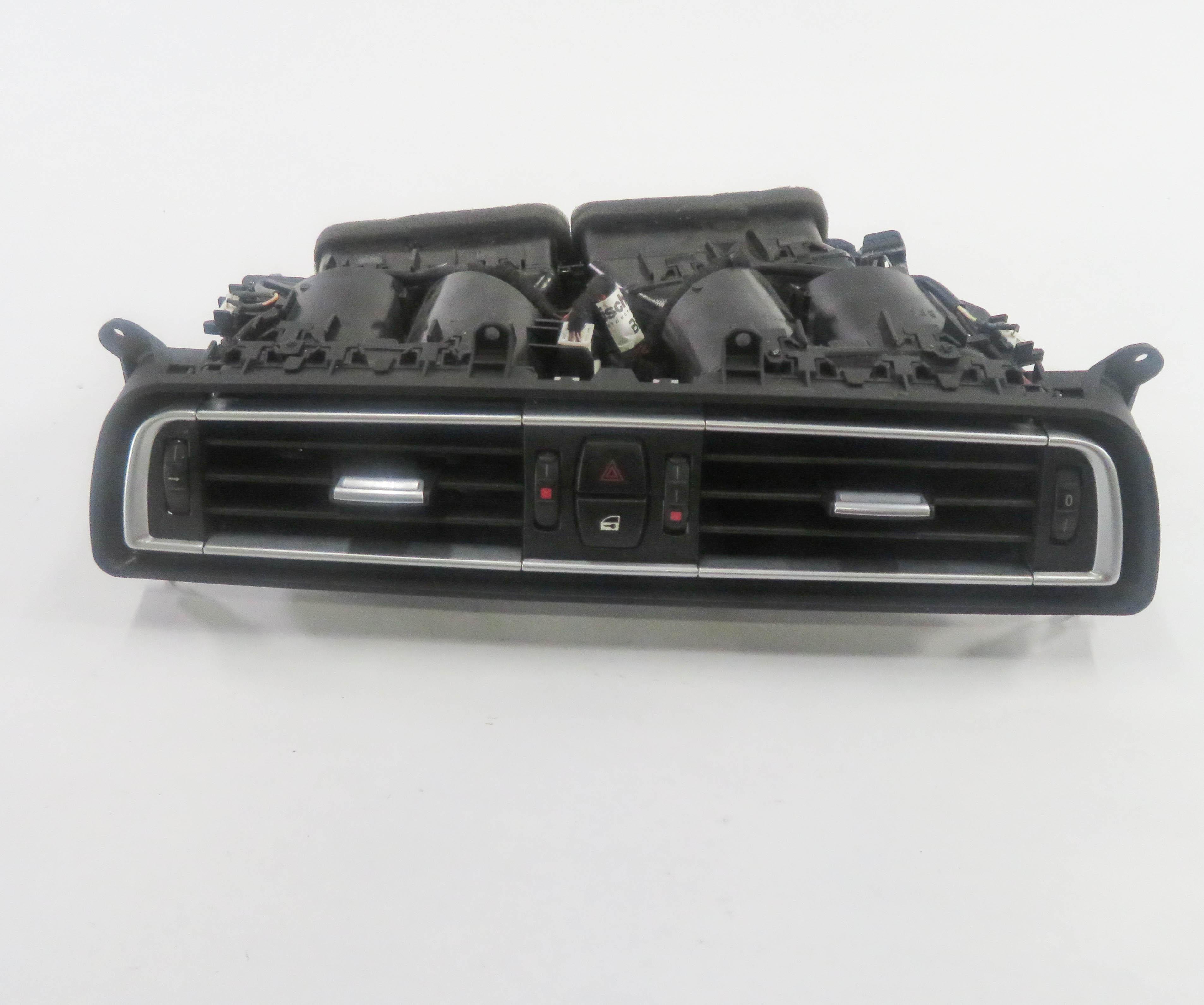 2012 BMW 750i (F01) CENTER DASH HEATER A/C AIR VENT w/ HAZARD & LOCK SWITCH — exact item pictured