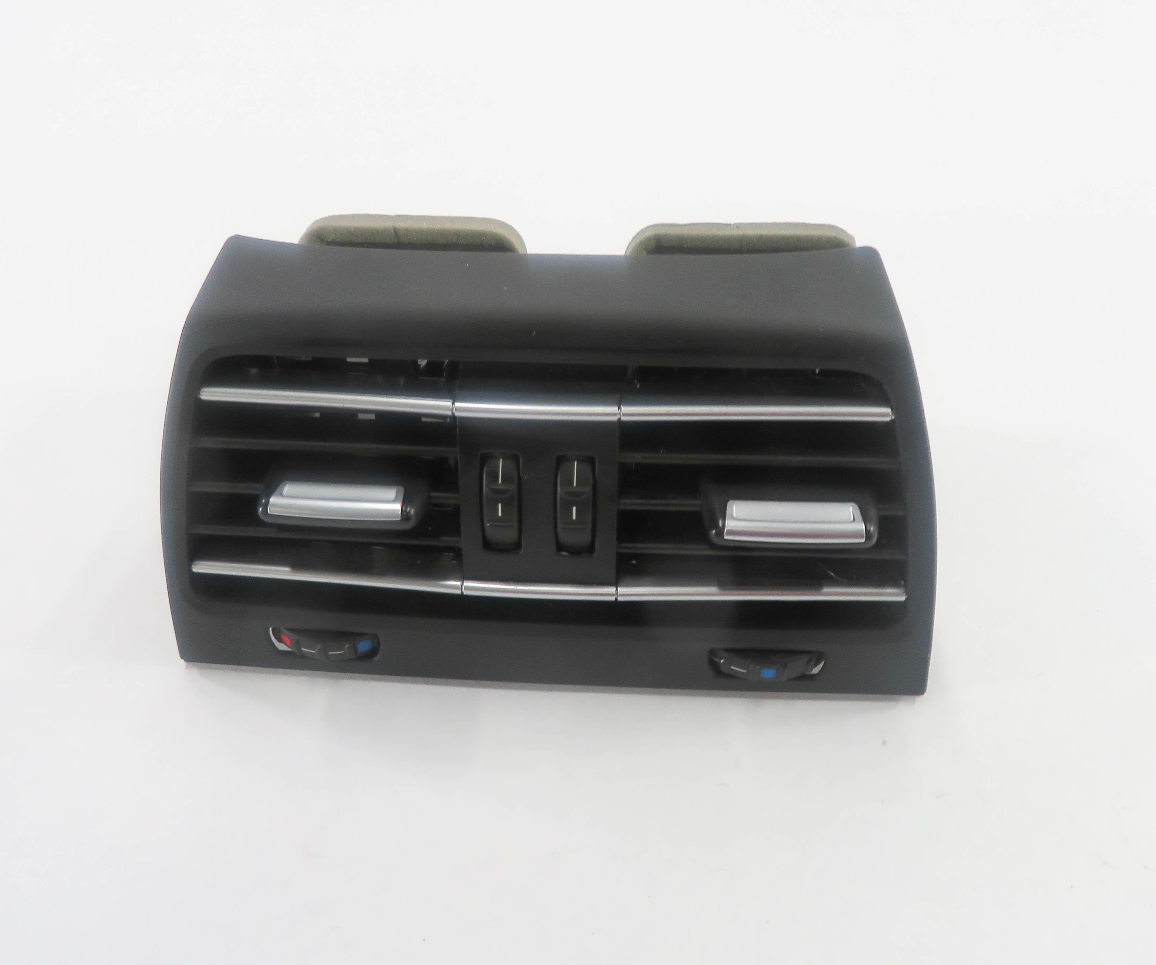 2012 BMW 750i (F01) REAR CENTER CONSOLE HEATER A/C AIR VENT (BLACK) — exact item pictured