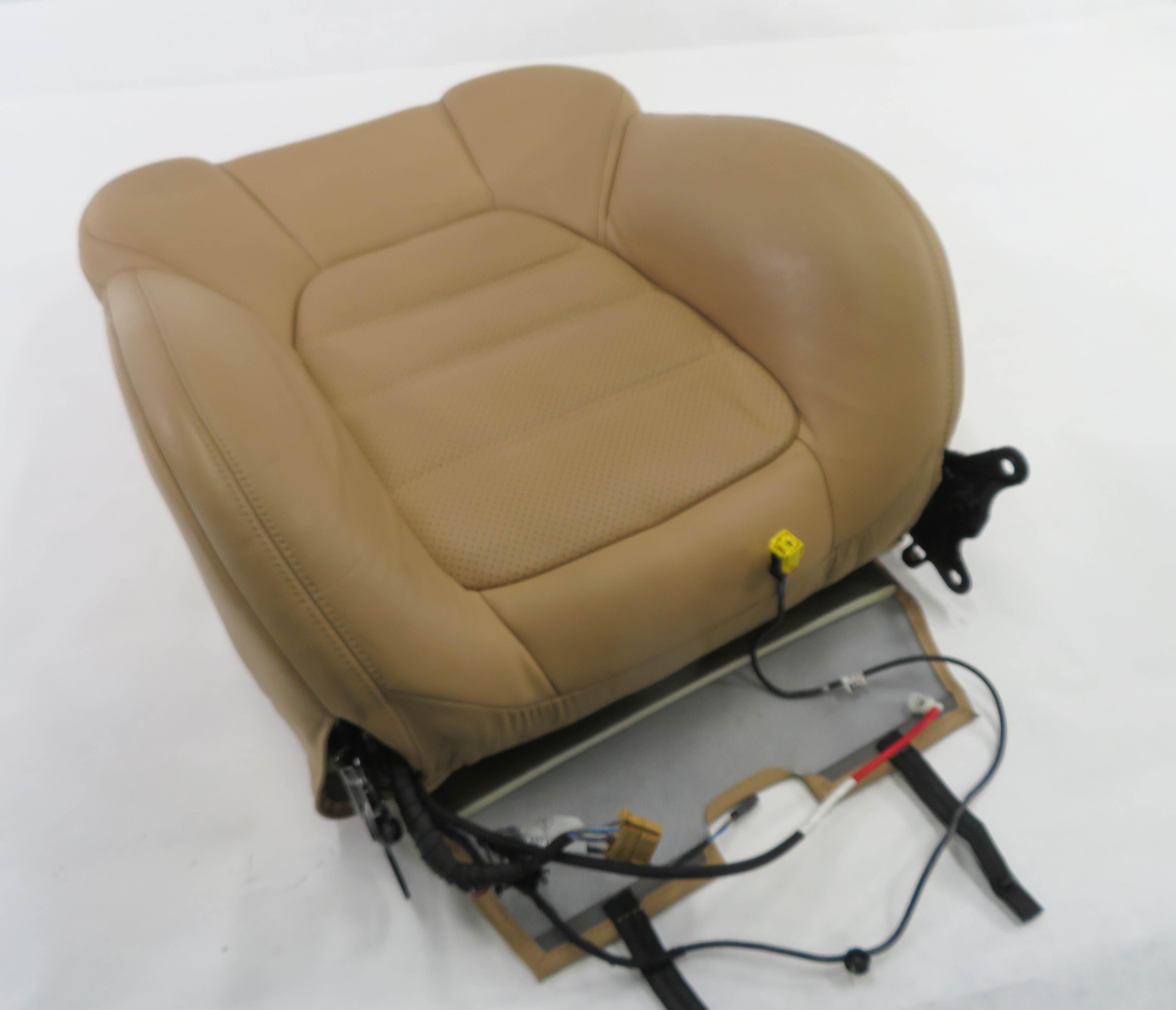 2016 PORSCHE CAYENNE GTS (958) RIGHT FRONT UPPER TOP HEATED SEAT CUSHION (BEIGE) — exact item pictured