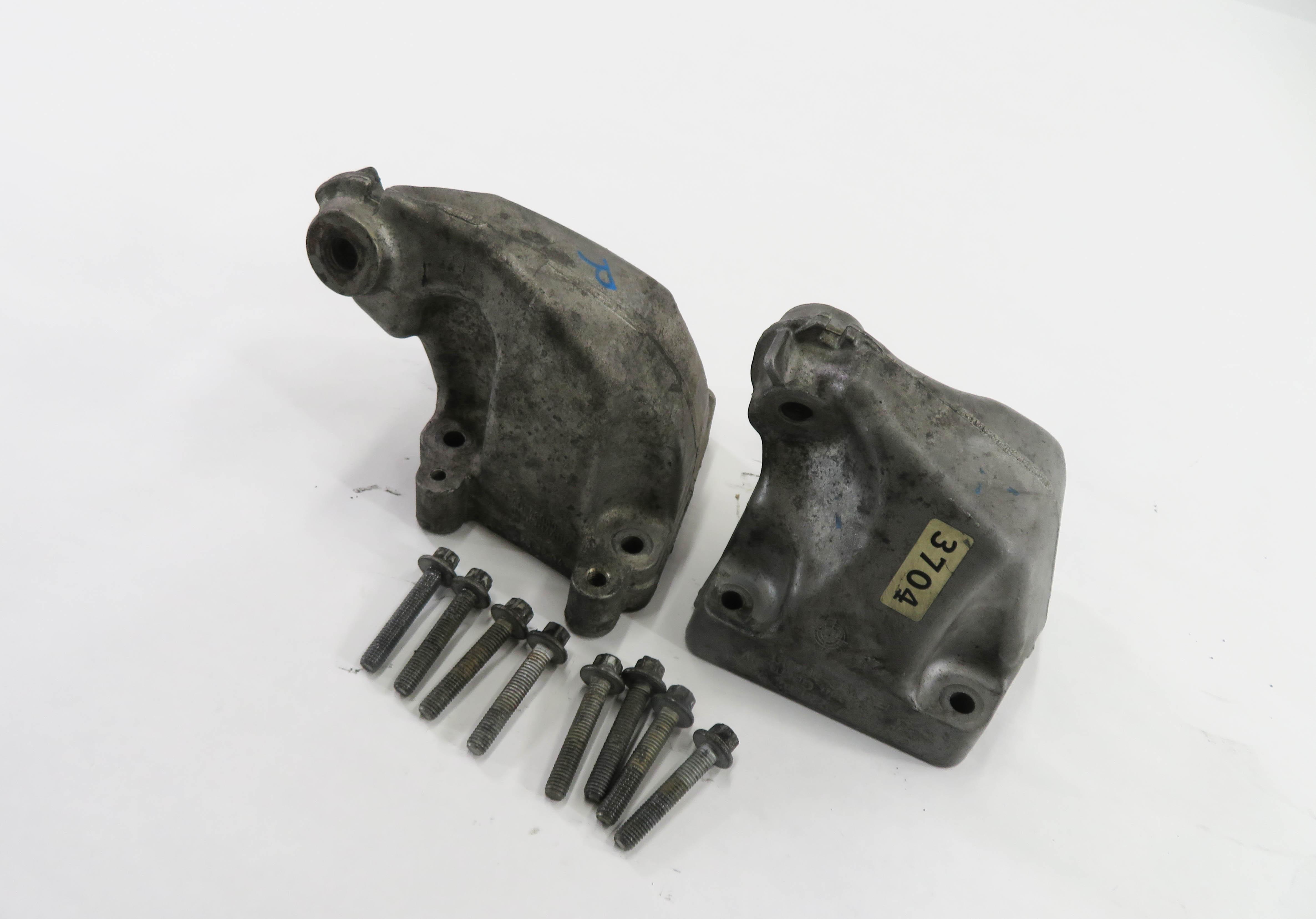 09 MERCEDES ML320 (W164) 3.0L OM642 DIESEL LEFT & RIGHT ENGINE MOUNT BRACKET SET — exact item pictured