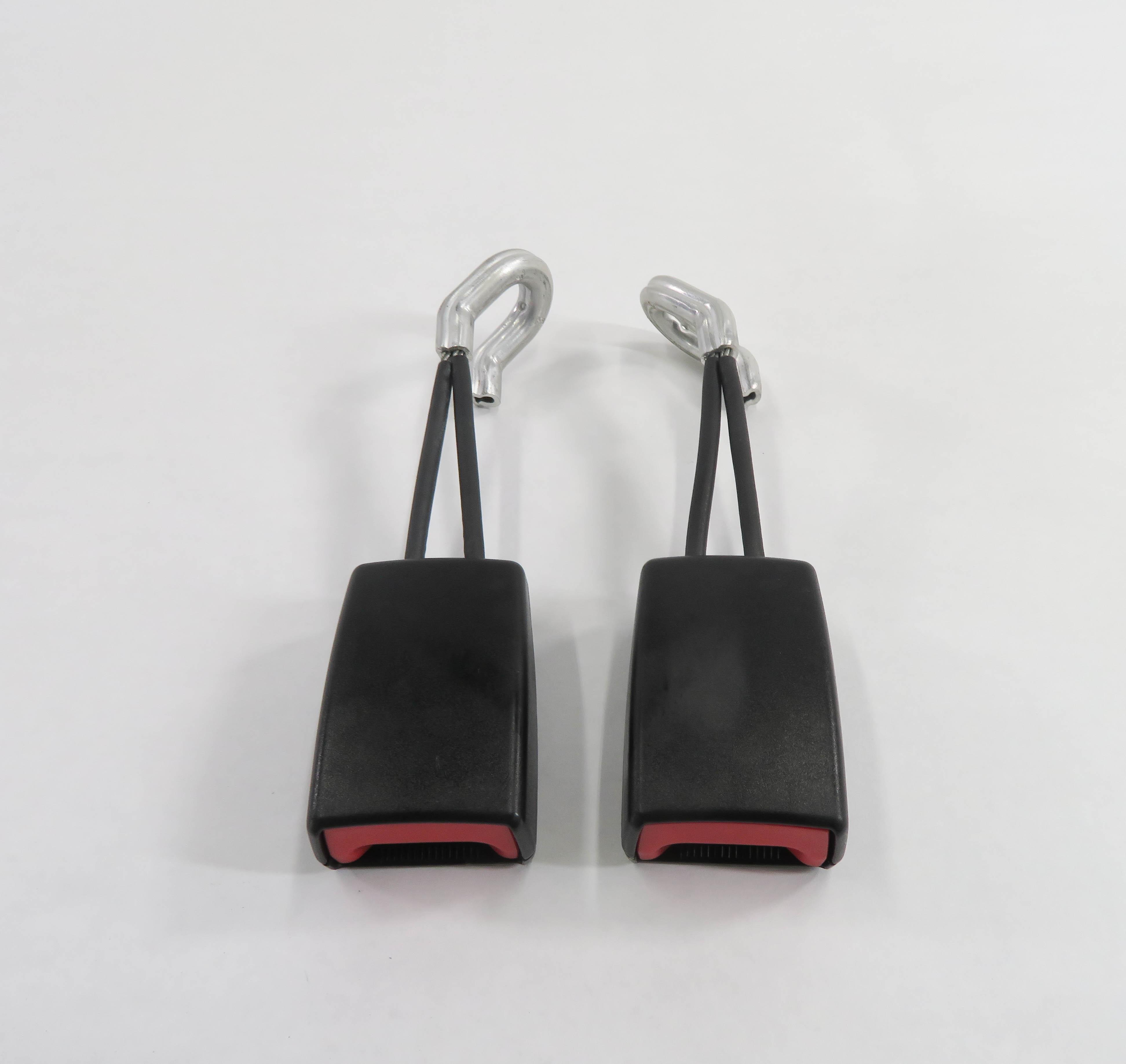 2010 MERCEDES CLS550 (W219) REAR SEAT SEATBELT BUCKLE RECEIVER SET-2 (BLACK) — exact item pictured