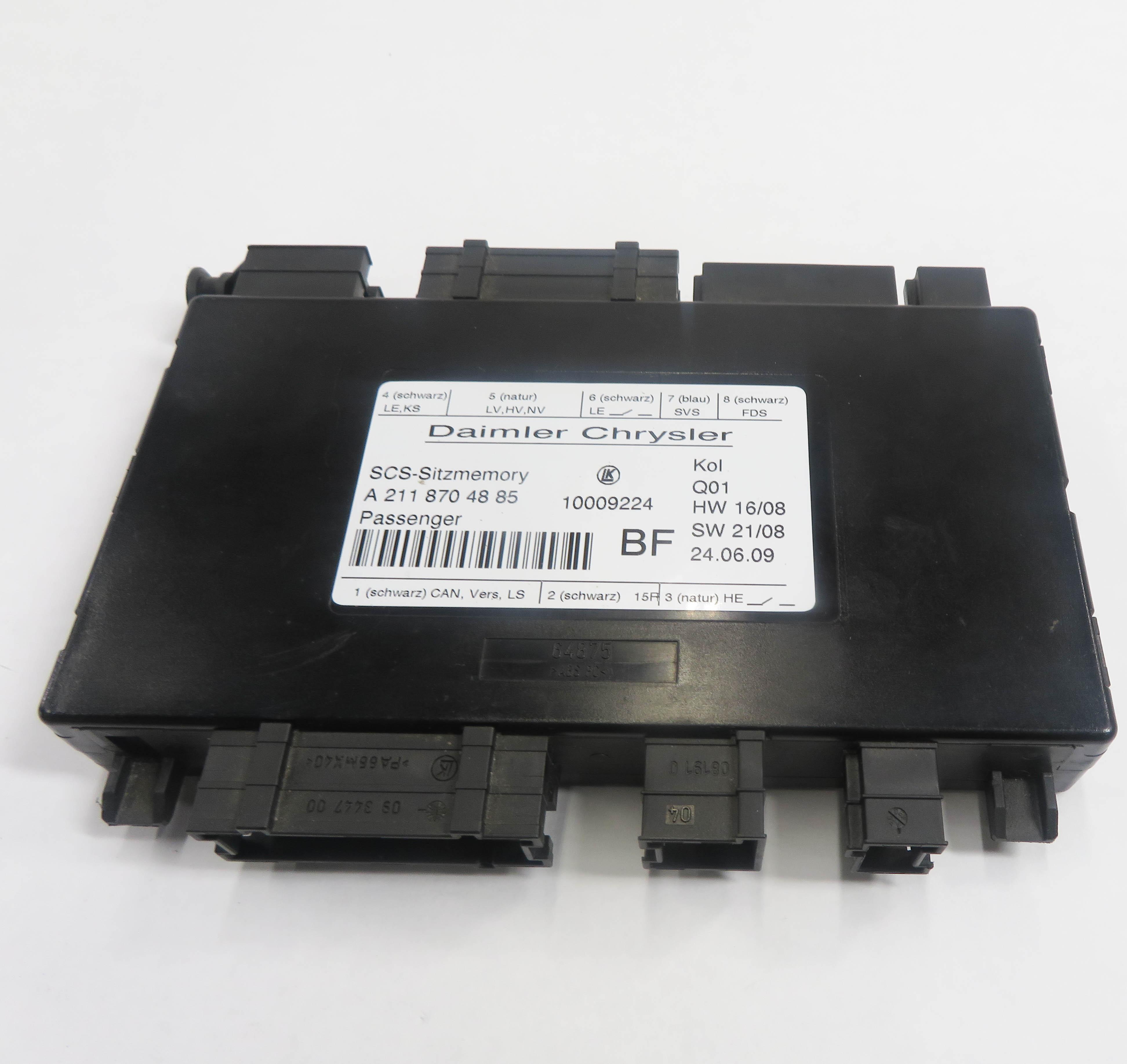 2010 MERCEDES CLS550 (W219) RIGHT FRONT PASSENGER SEAT CONTROL MODULE — exact item pictured