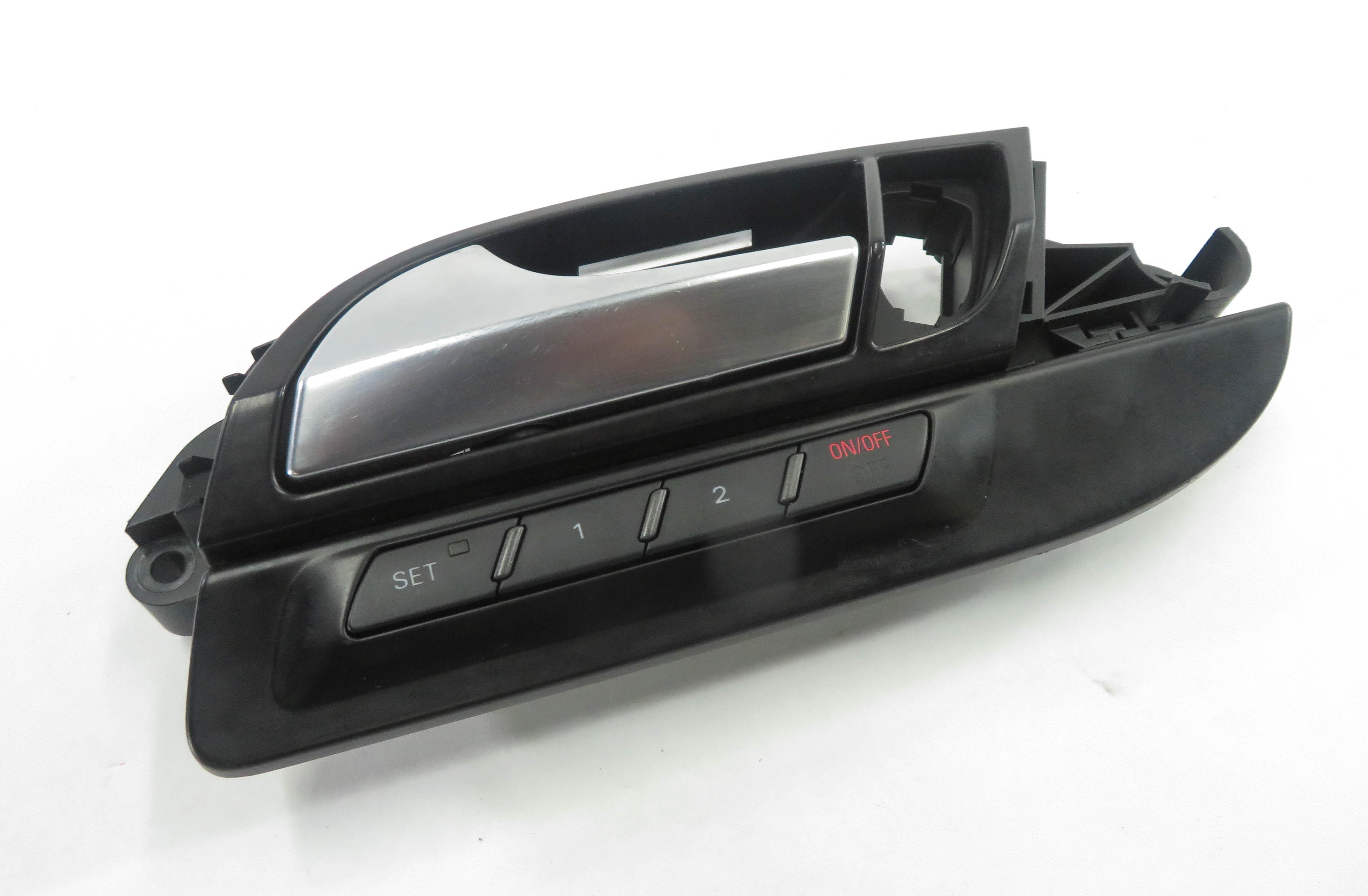 08-15 AUDI TT R8 (MK2 4S) LEFT DRIVER INTERIOR DOOR HANDLE w/ MEMORY SWITCH — exact item pictured