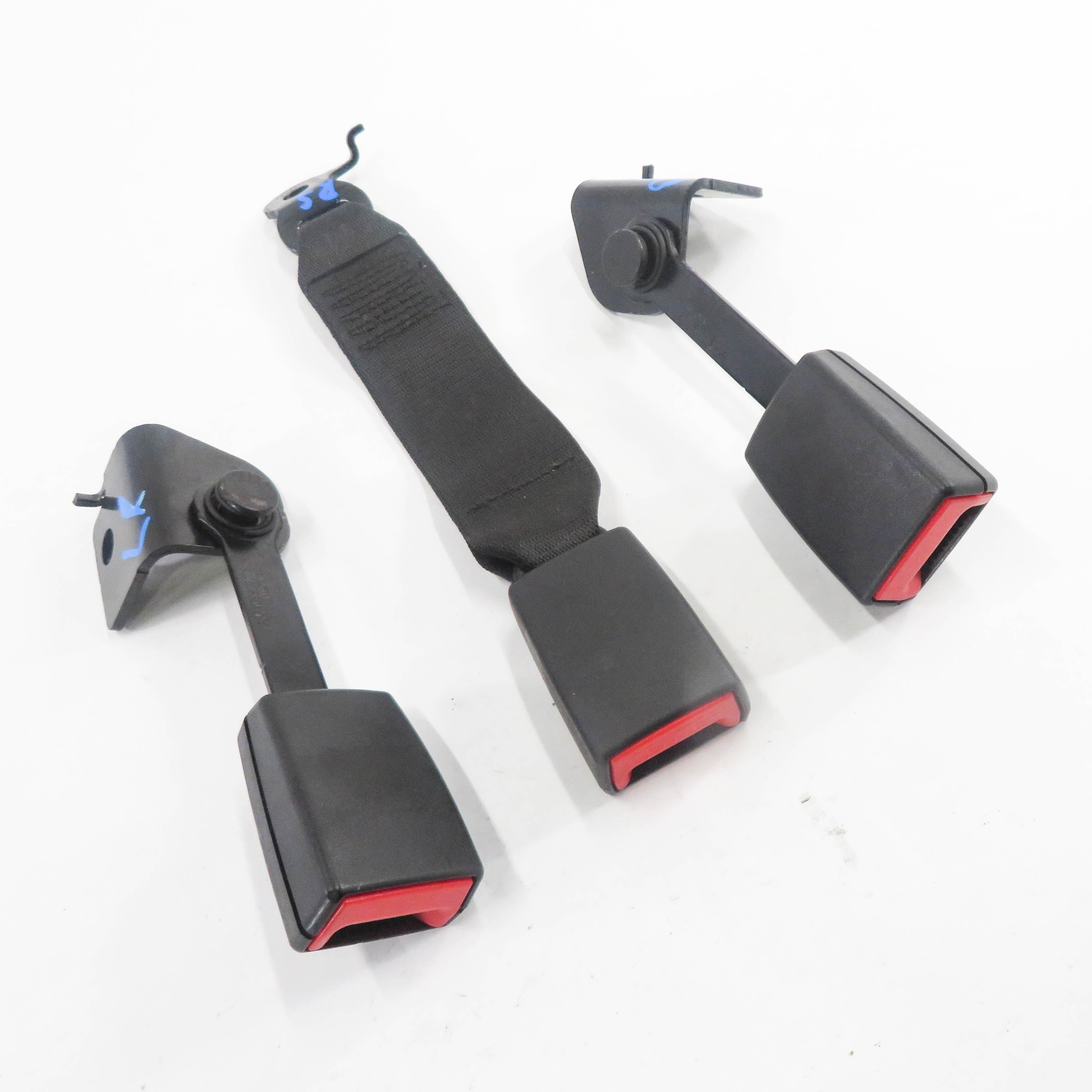 2011 BMW ACTIVEHYBRID 7 (F04) REAR SEAT SEATBELT BUCKLE RECEIVER SET-3 (BLACK) — exact item pictured