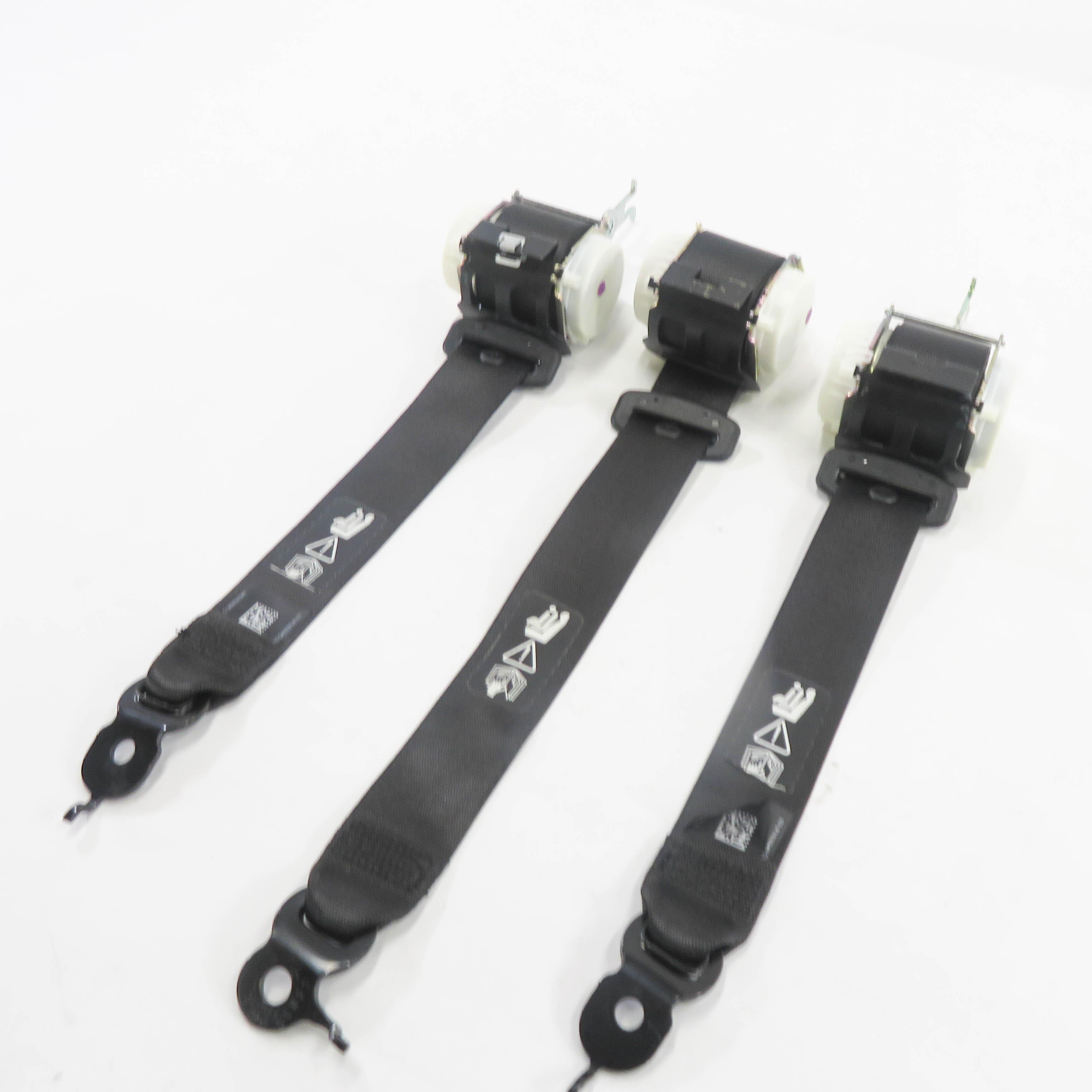 2011 BMW ACTIVEHYBRID 7 (F04) REAR - SEATBELT RETRACTOR SET-3 (BLACK) — exact item pictured