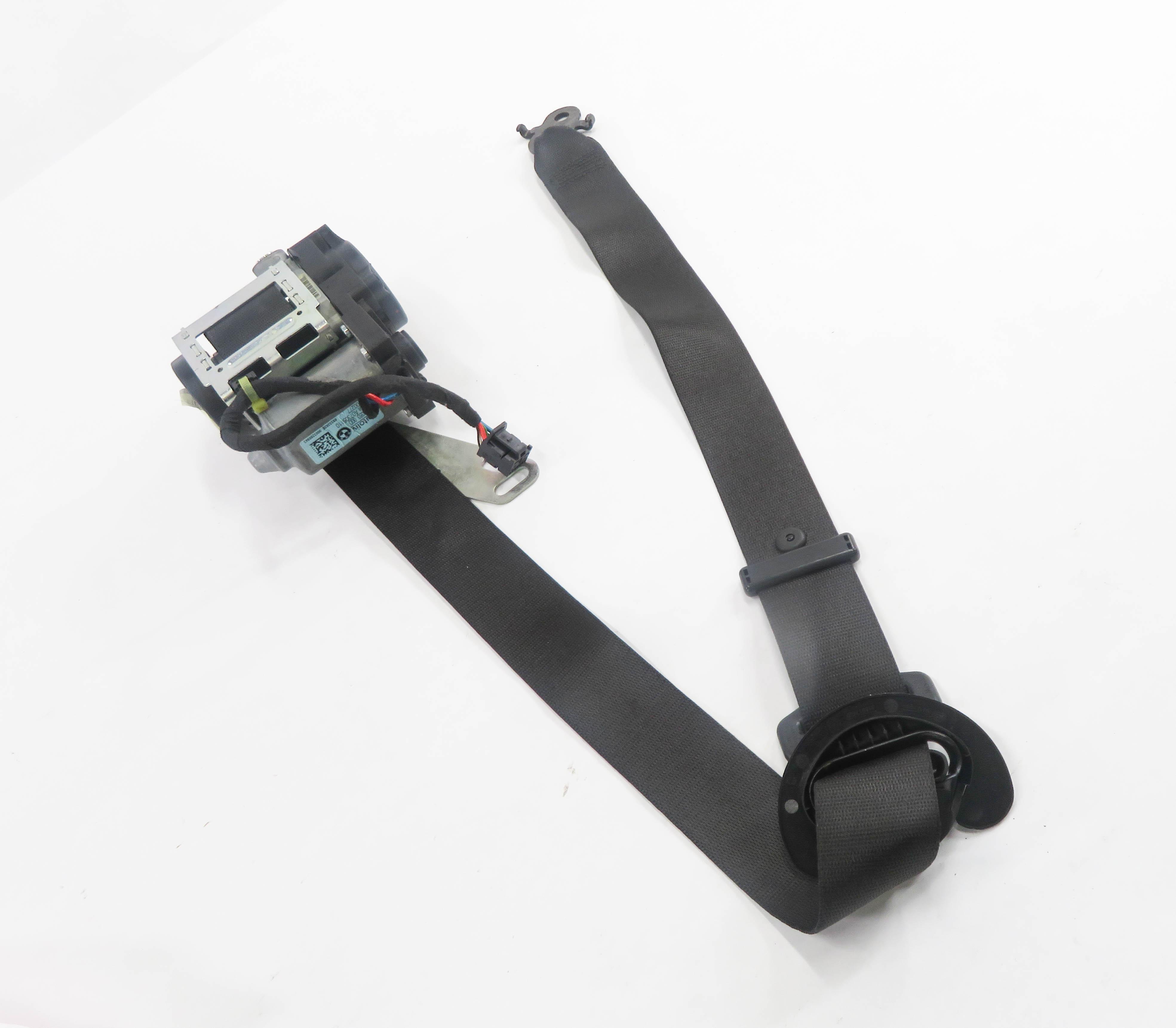 2009-2012 BMW 740i 750i 760i B7 (F01) RIGHT PASSENGER SEATBELT RETRACTOR (BLACK) — exact item pictured