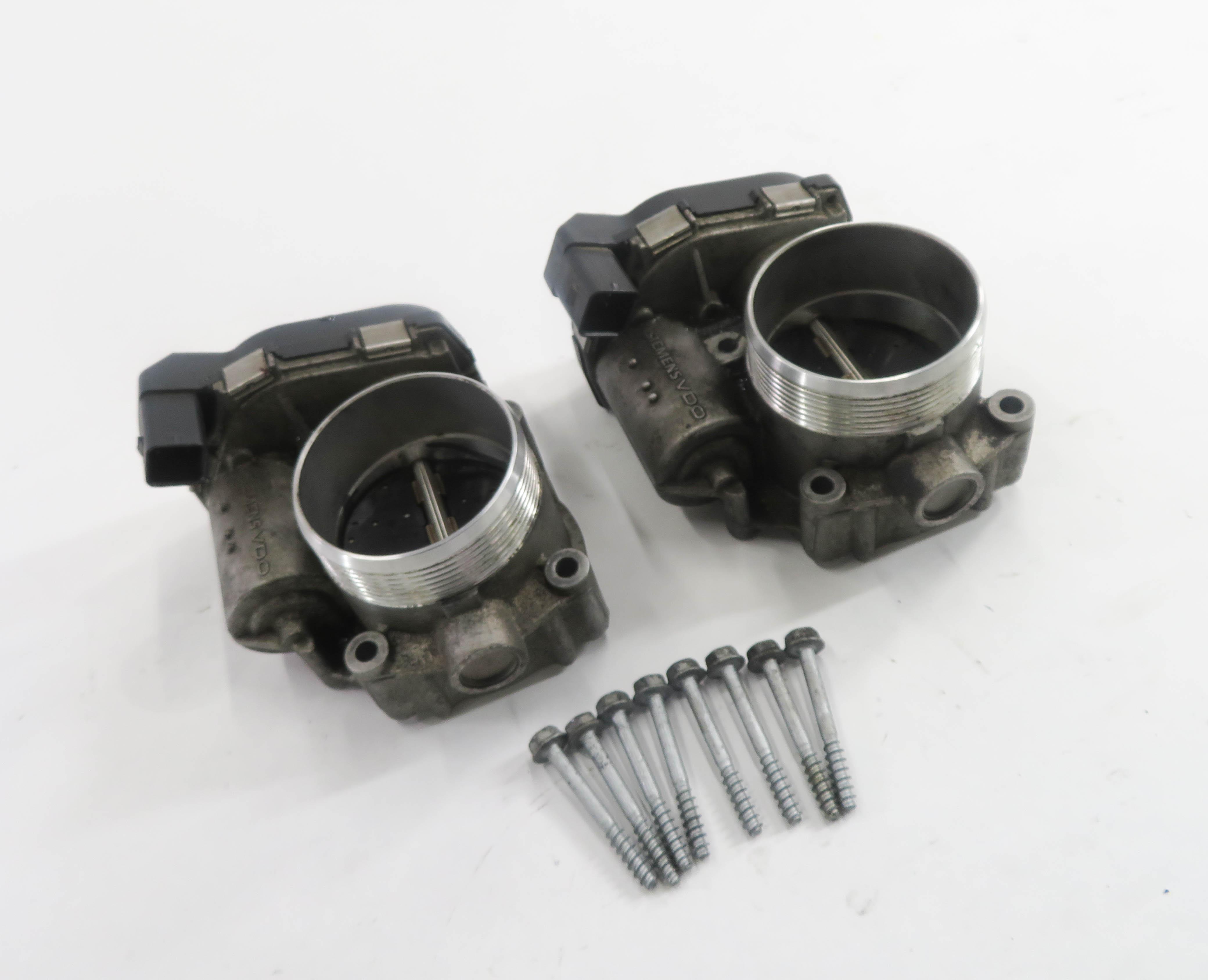 08-18 BMW 550i 650i 750i B6 B7 M5 M6 X5 X6 4.4L TWIN TURBO THROTTLE BODY SET-2 — exact item pictured