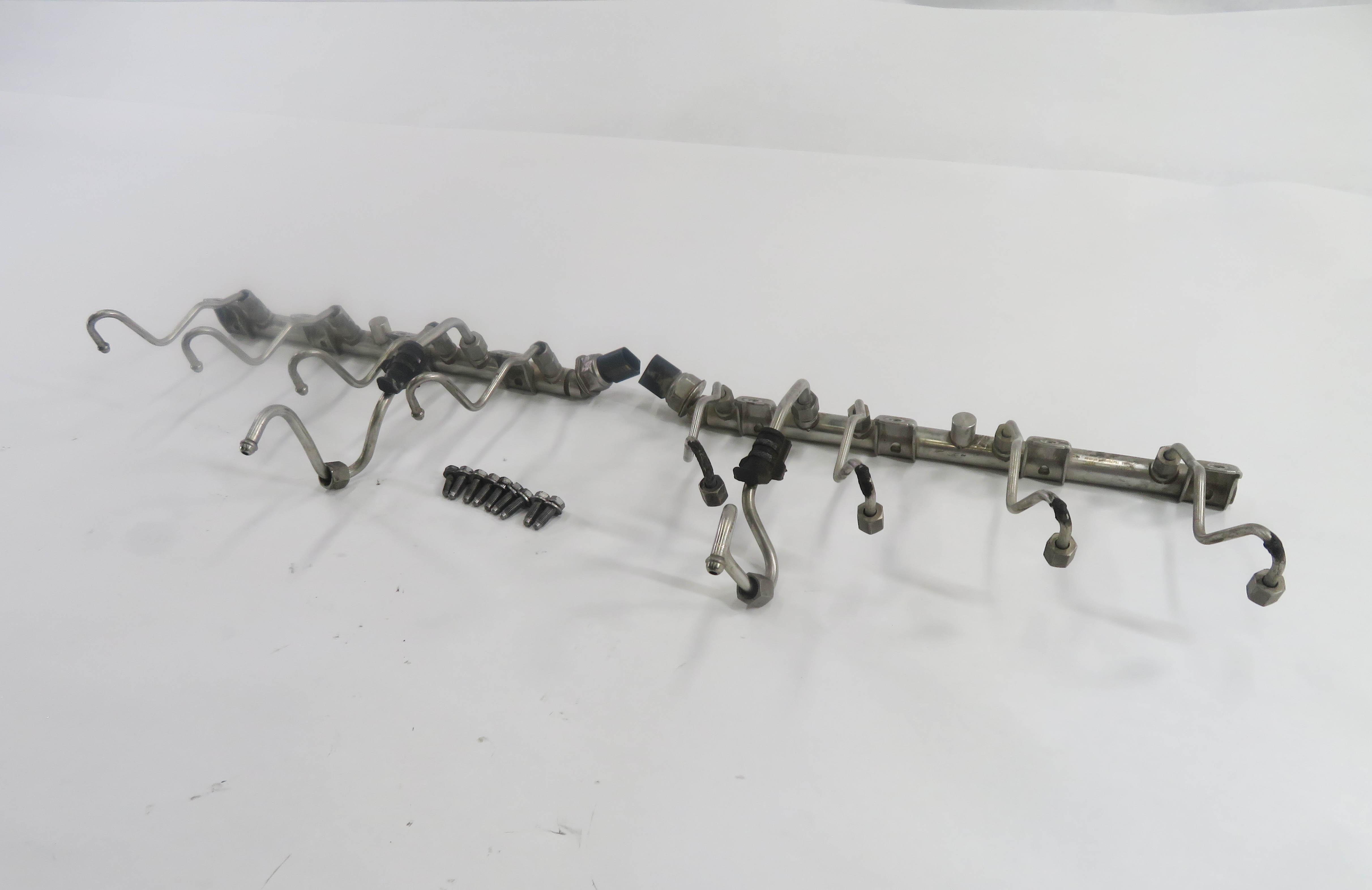 2011 BMW ACTIVEHYBRID 7 (F04) 4.4L N63 ENGINE - LEFT & RIGHT FUEL RAIL SET-2 — exact item pictured