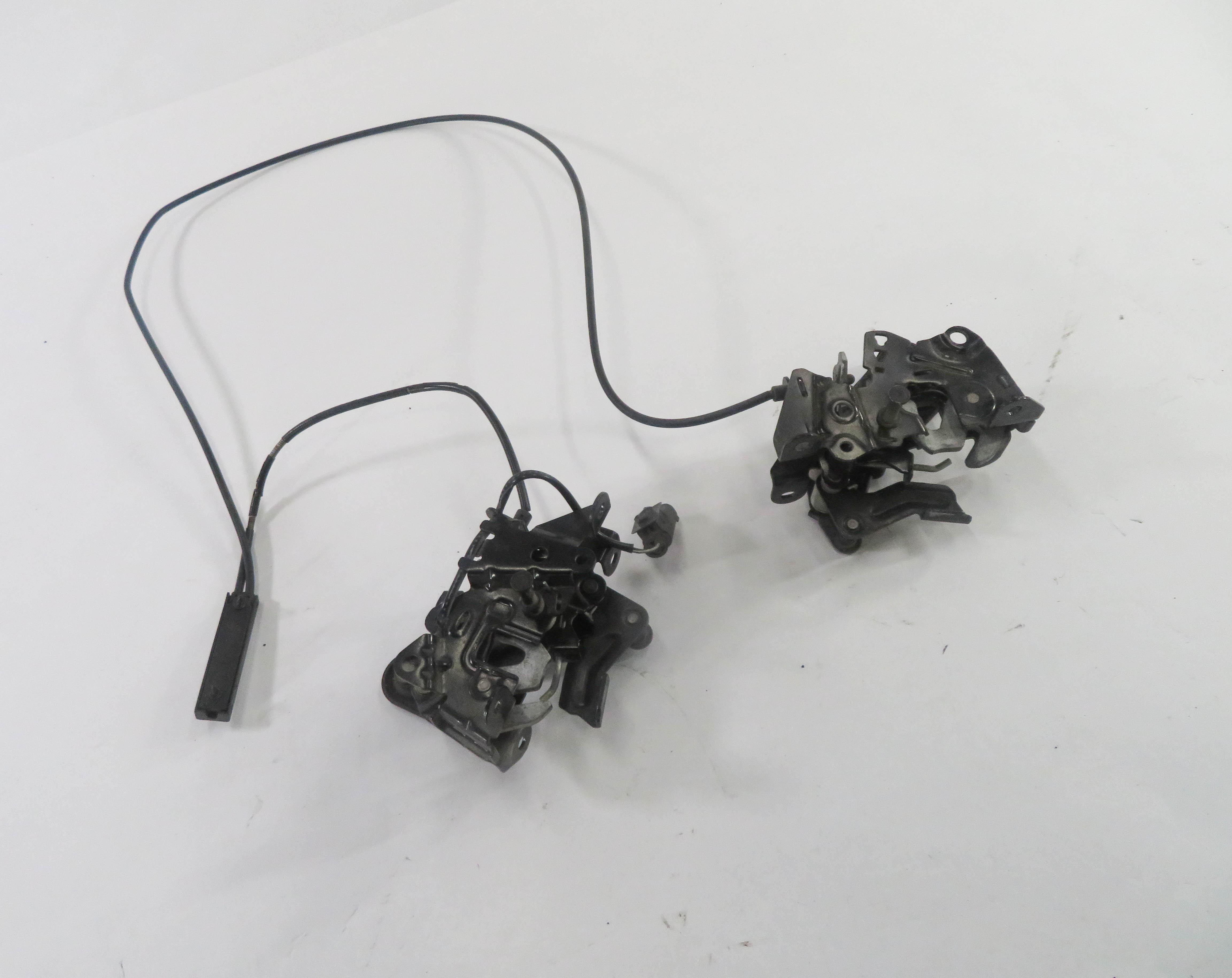 2011 BMW ACTIVEHYBRID 7 (F04) FRONT LEFT & RIGHT LOWER HOOD LOCK LATCH SET-2 — exact item pictured