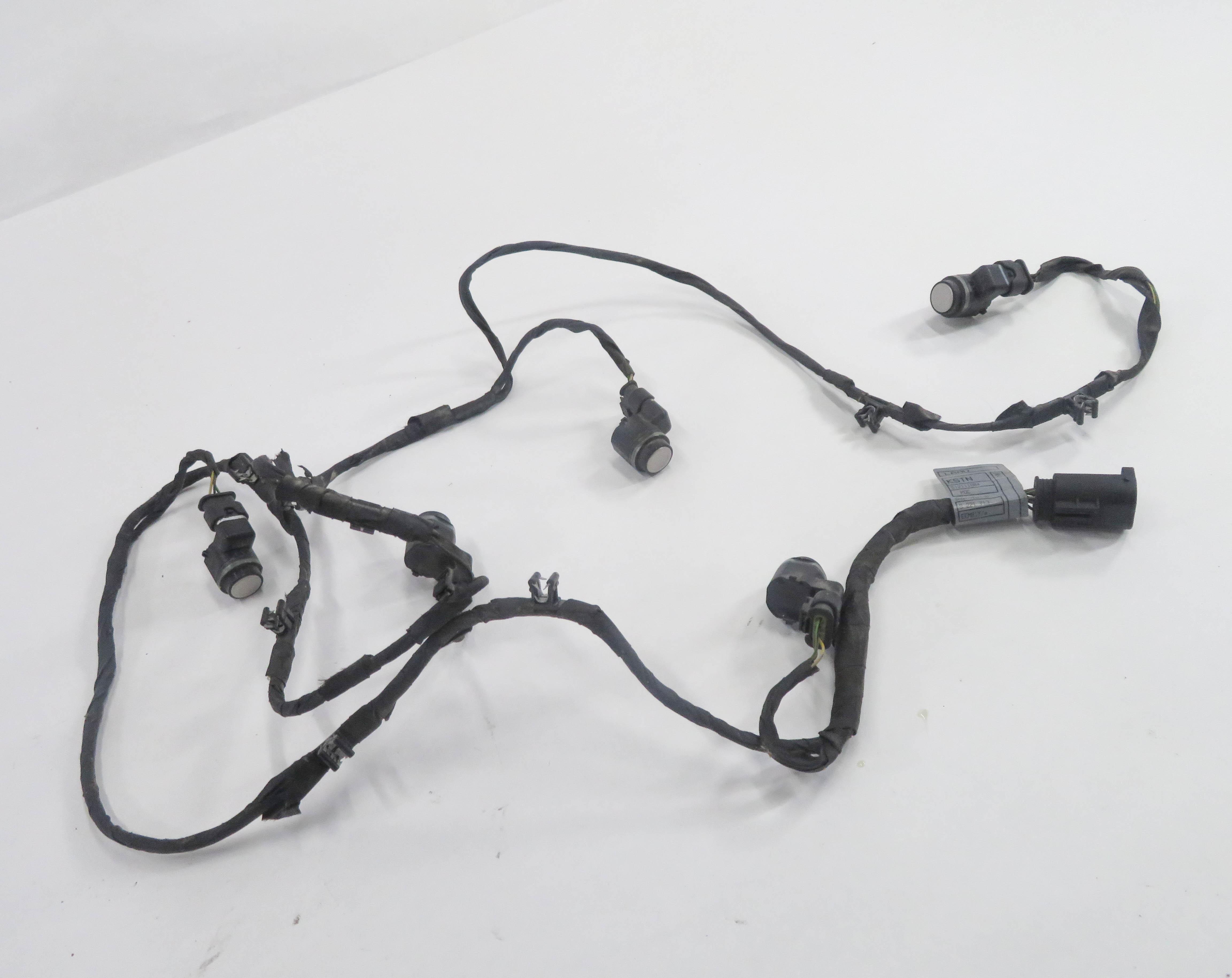 2011 BMW ACTIVEHYBRID 7 (F04) FRONT PDC PARK DISTANCE SENSOR SET w/ HARNESS GRAY — exact item pictured