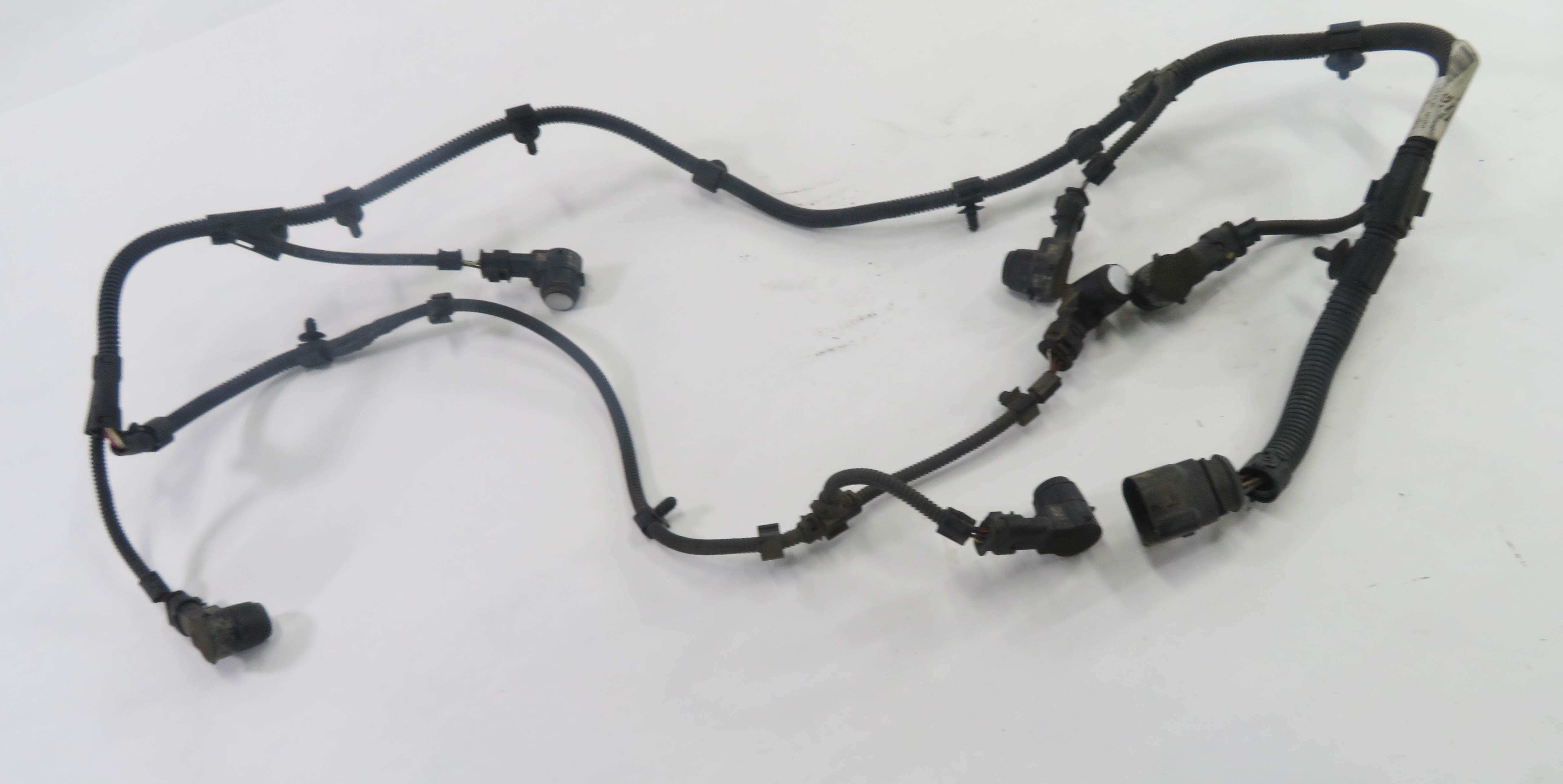 2008 PORSCHE CAYENNE (957) REAR PDC PARK DISTANCE SENSOR SET w/ HARNESS (SILVER) — exact item pictured