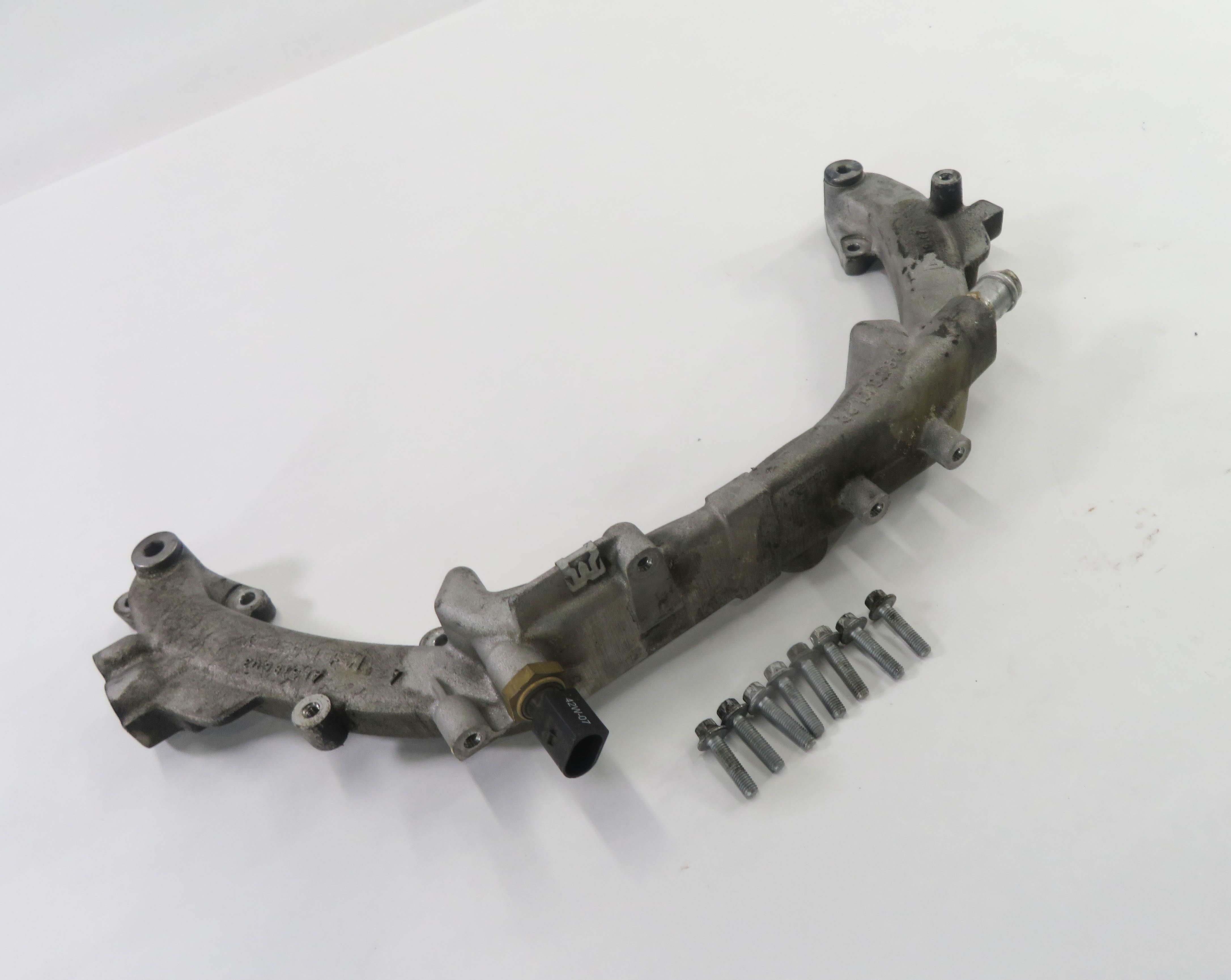 2008 PORSCHE CAYENNE (957) 4.8L TWIN TURBO ENGINE - COOLANT TRANSFER PIPE — exact item pictured
