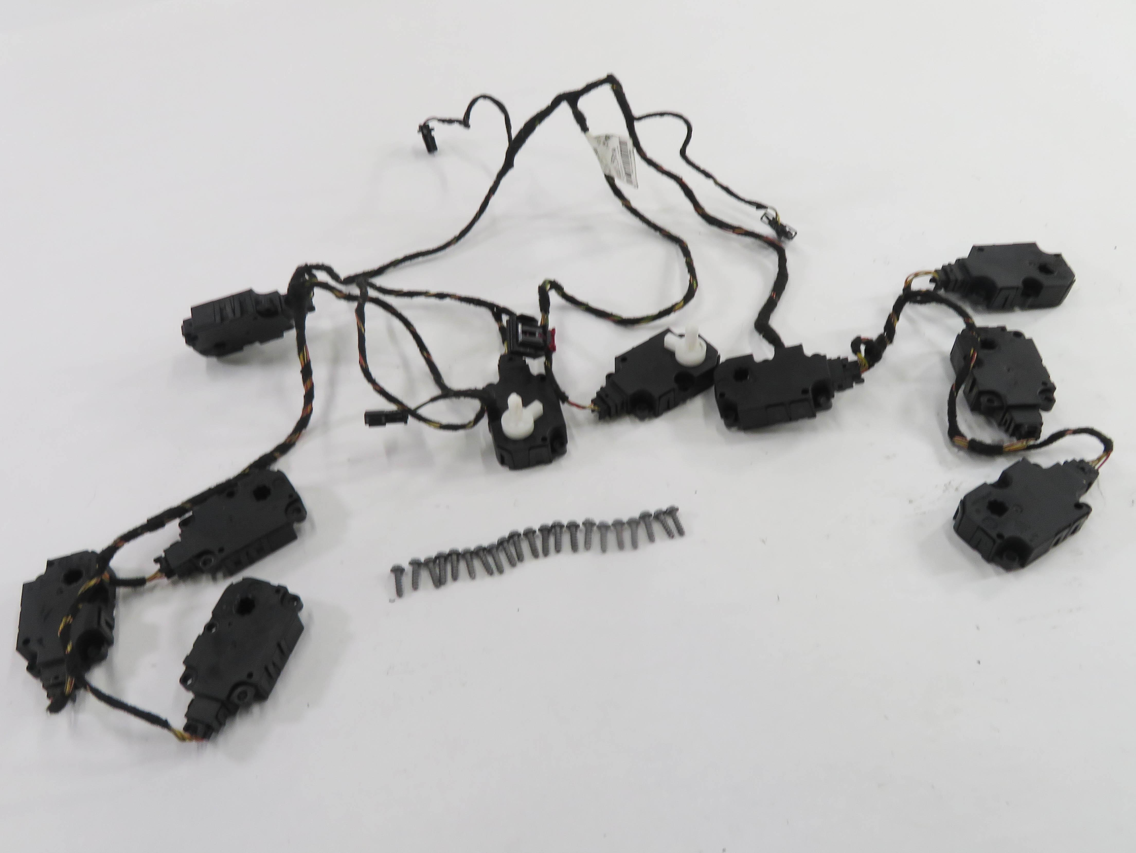 2012 AUDI A6 (C7) HEATER A/C BLEND DOOR SERVO ACTUATOR MOTOR SET w/ HARNESS — exact item pictured