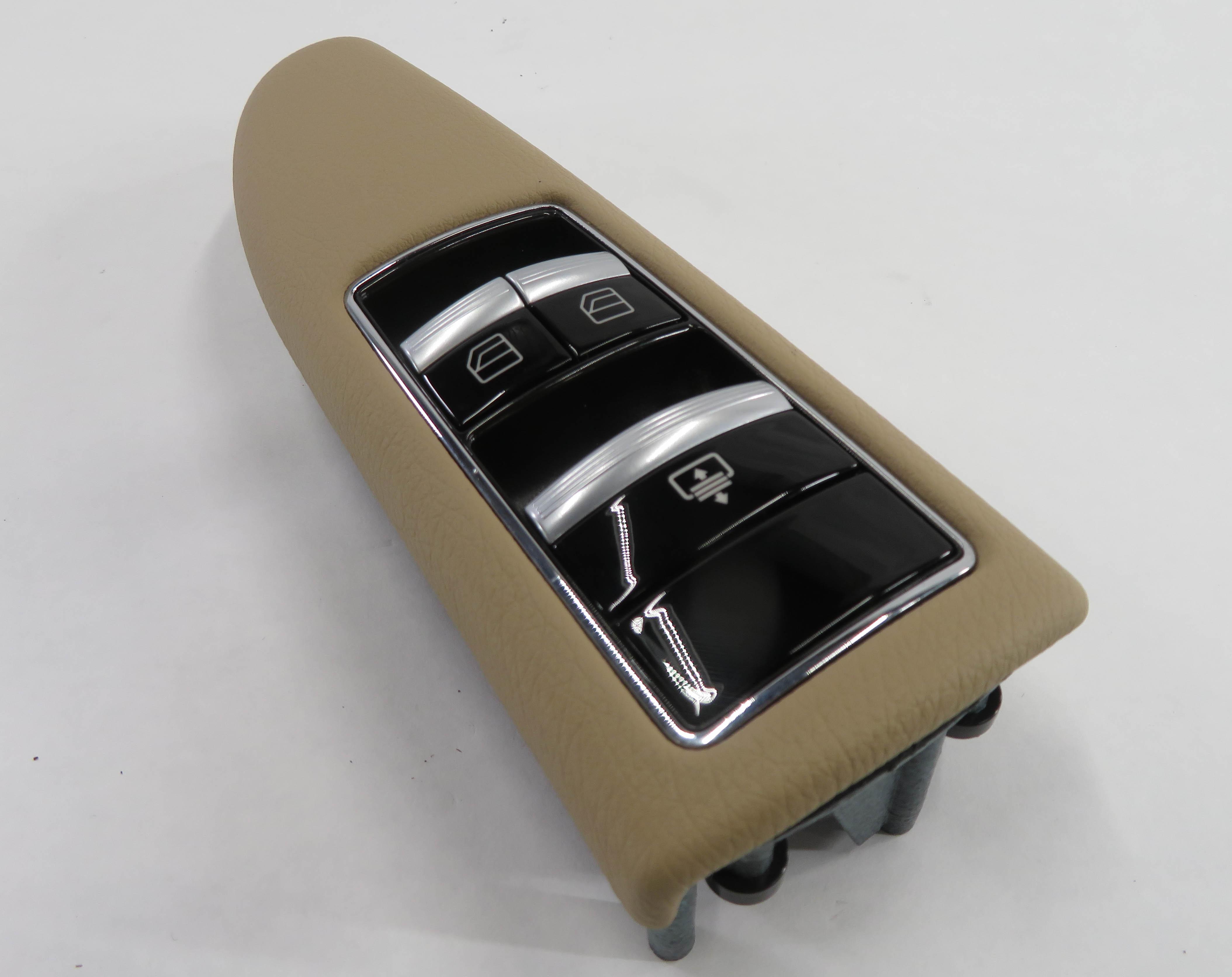 2012 MERCEDES S550 (W221) LEFT REAR DOOR SUN SHADE WINDOW SWITCH (BROWN) — exact item pictured