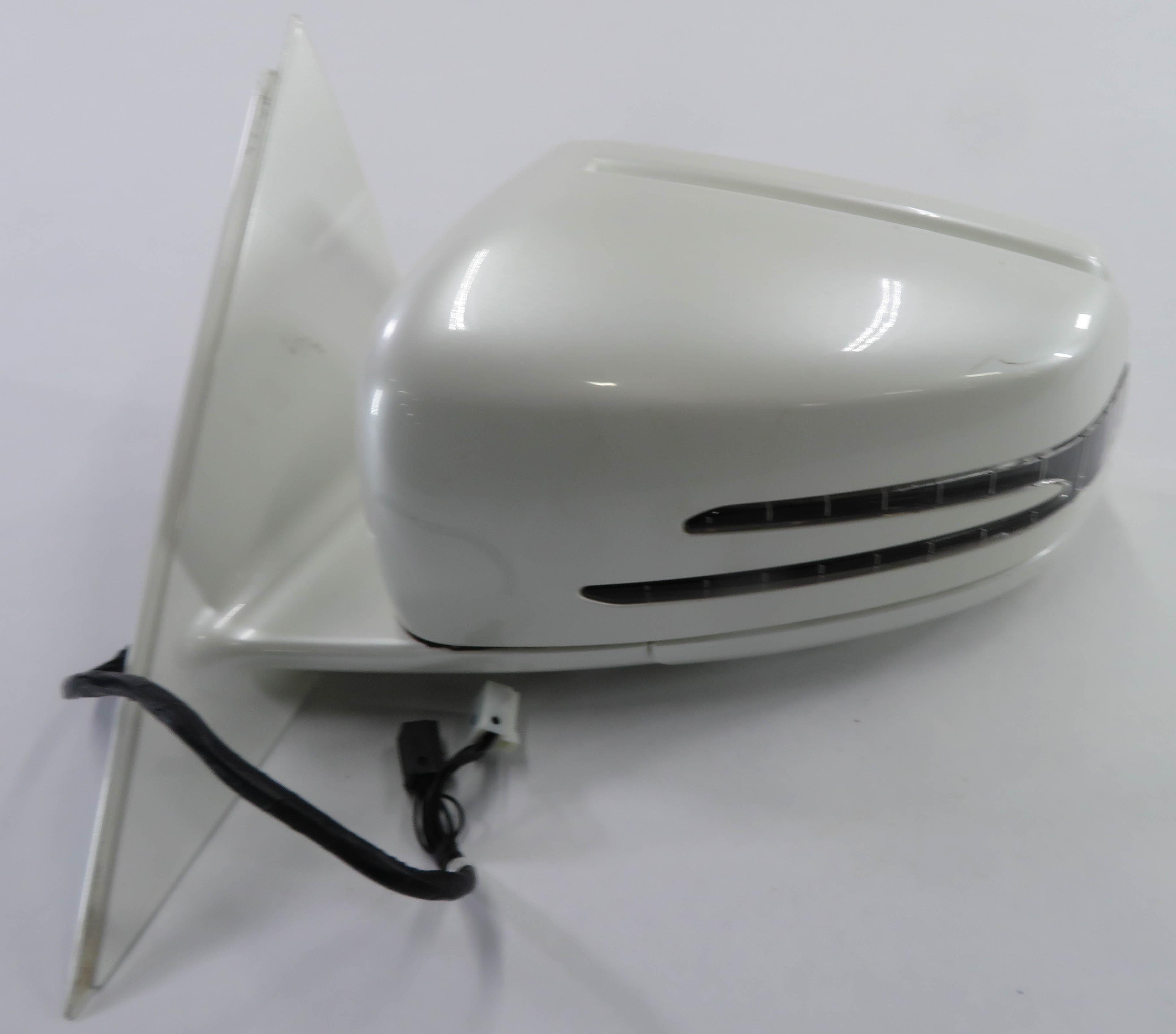 2010-2013 MERCEDES S350 S400 S450 S550 LEFT P-FOLD HEAT MEM DOOR MIRROR (WHITE) — exact item pictured