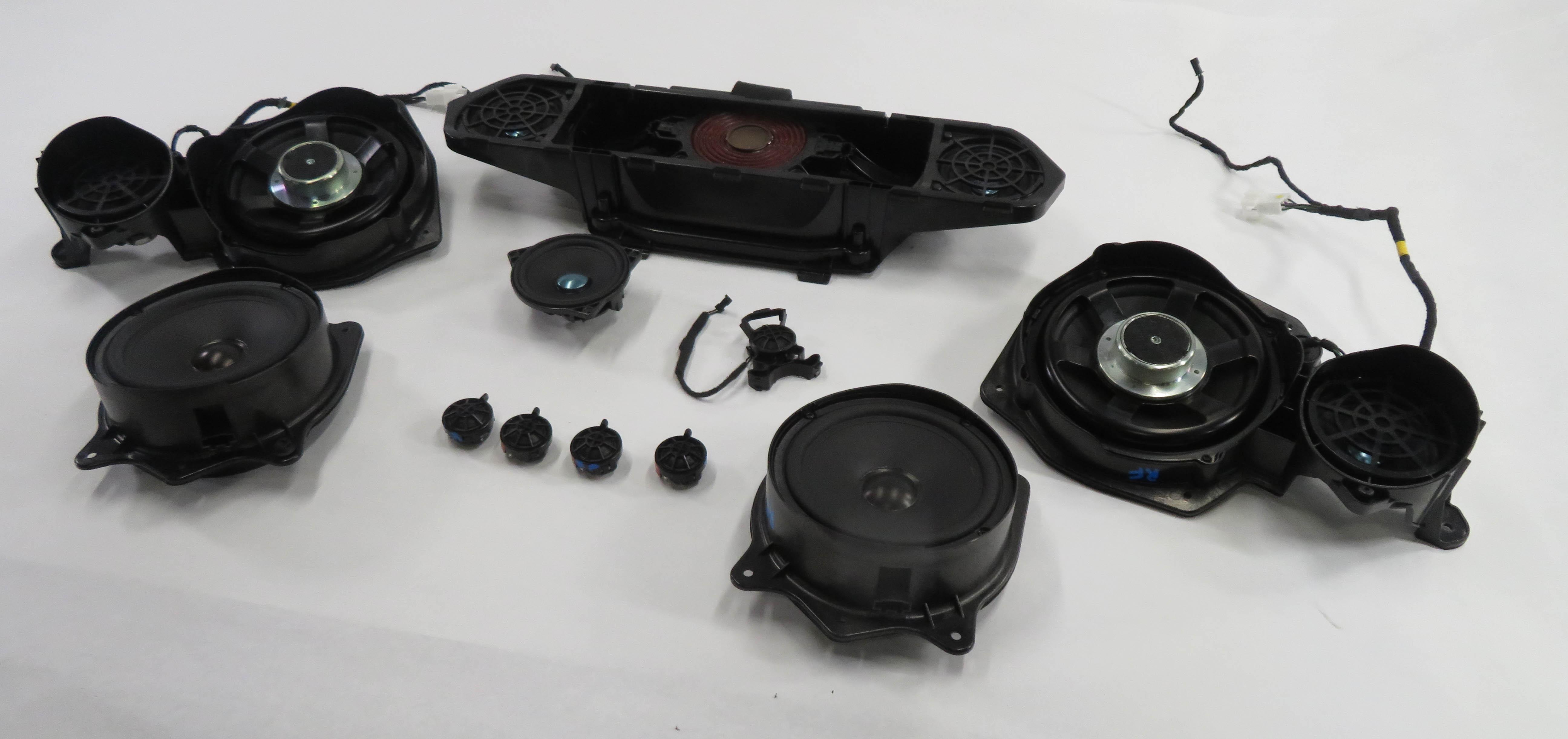2012 MERCEDES S550 (W221) LOGIC 7 AUDIO SUBWOOFER TWEETER SPEAKER SET-15 — exact item pictured