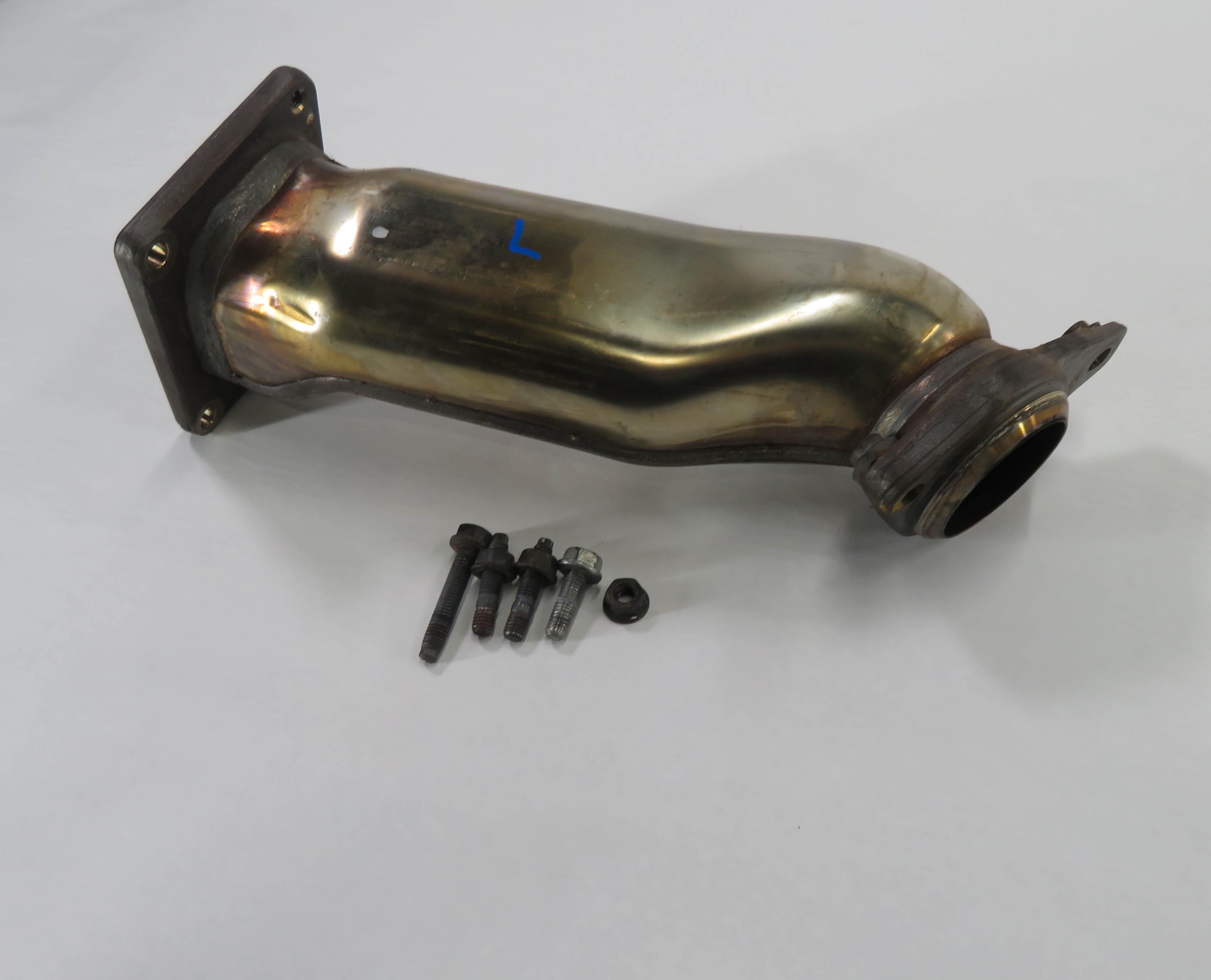 2012 MERCEDES S550 (W221) 4.6L TWIN TURBO ENGINE LEFT TURBOCHARGER EXHAUST PIPE — exact item pictured