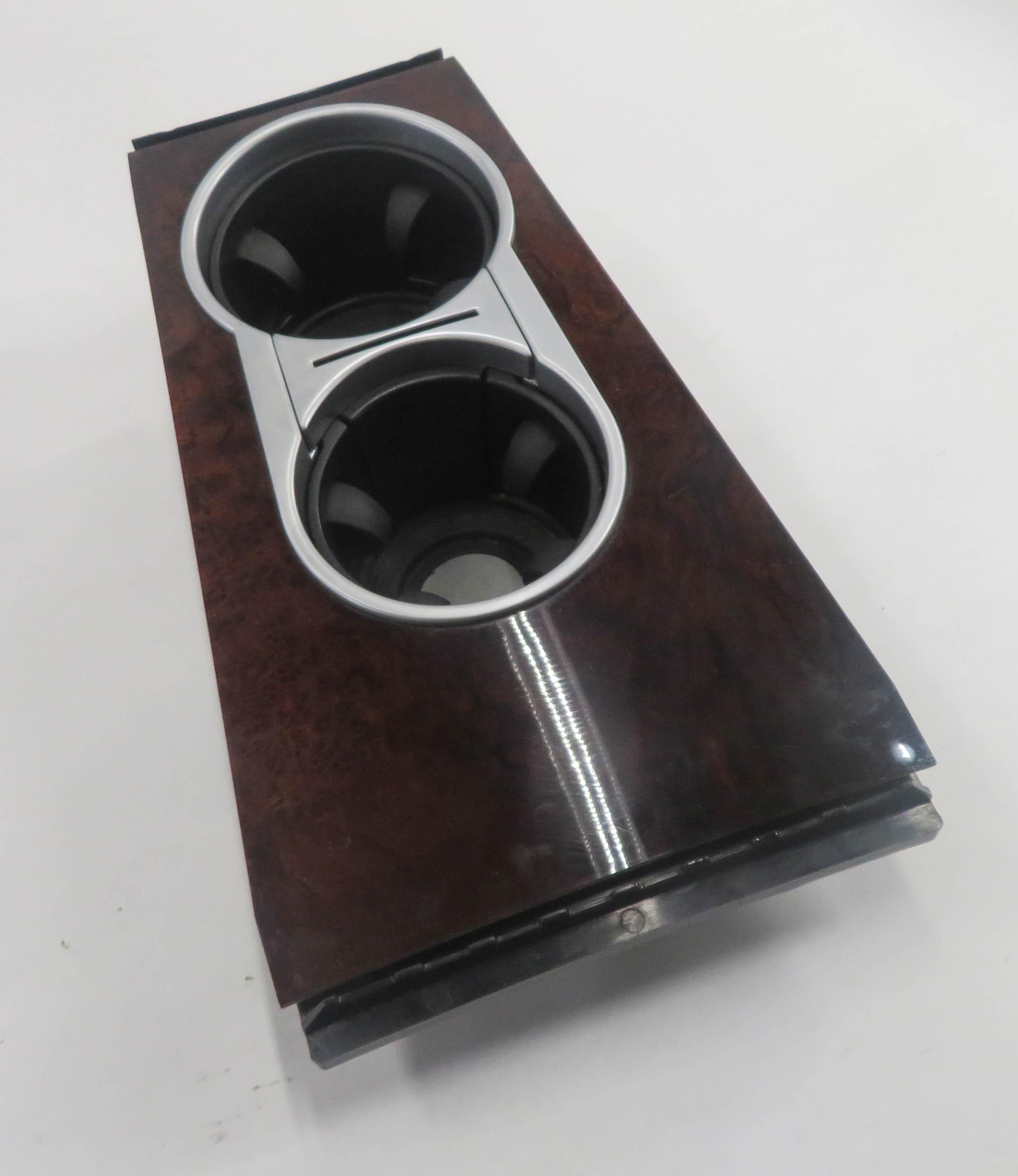 2008 MERCEDES GL320 (X164) FRONT CENTER CONSOLE DRINK CUP HOLDER (WALNUT WOOD) — exact item pictured