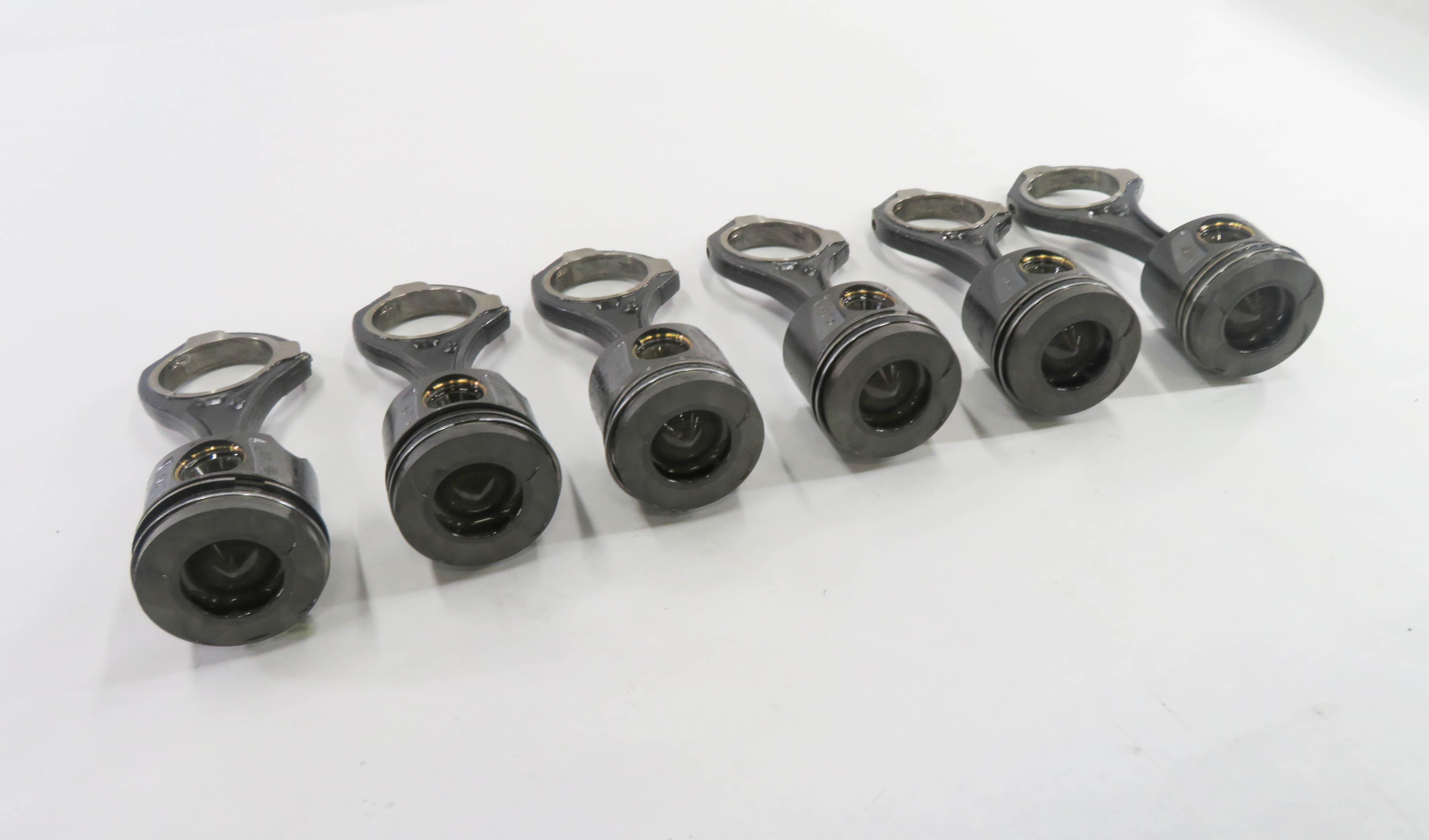 2009-2012 MB GL320 GL350 ML320 ML350 (W164 X164) 3.0L OM642 DIESEL PISTON SET-6 — exact item pictured