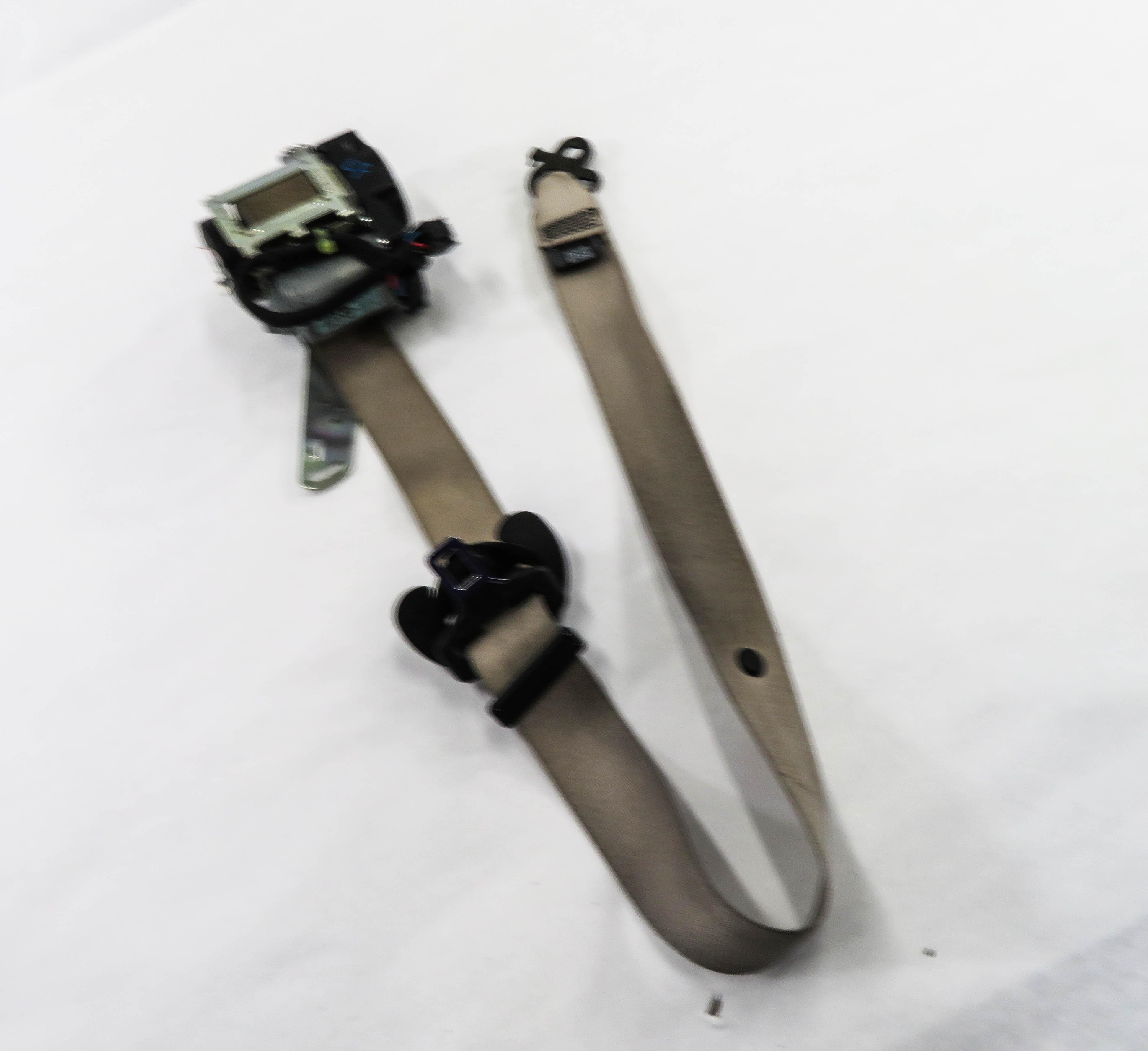 2009-2012 BMW 740i 750i 760i B7 (F01) LEFT DRIVER SEATBELT RETRACTOR (OYSTER) — exact item pictured