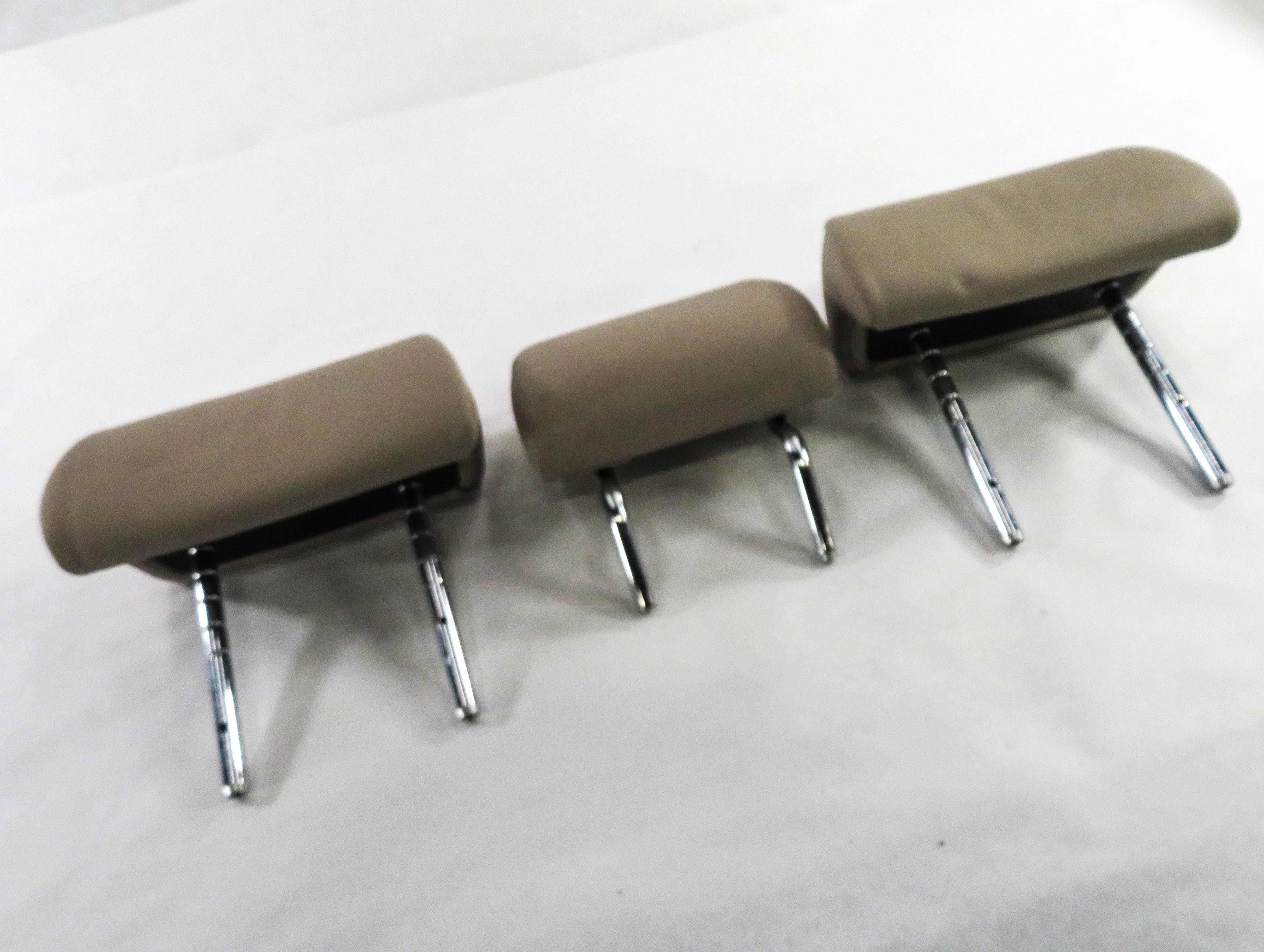 2011 BMW 750i (F01) REAR SEAT - LEFT / CENTER / RIGHT HEADREST SET-3 (OYSTER) — exact item pictured