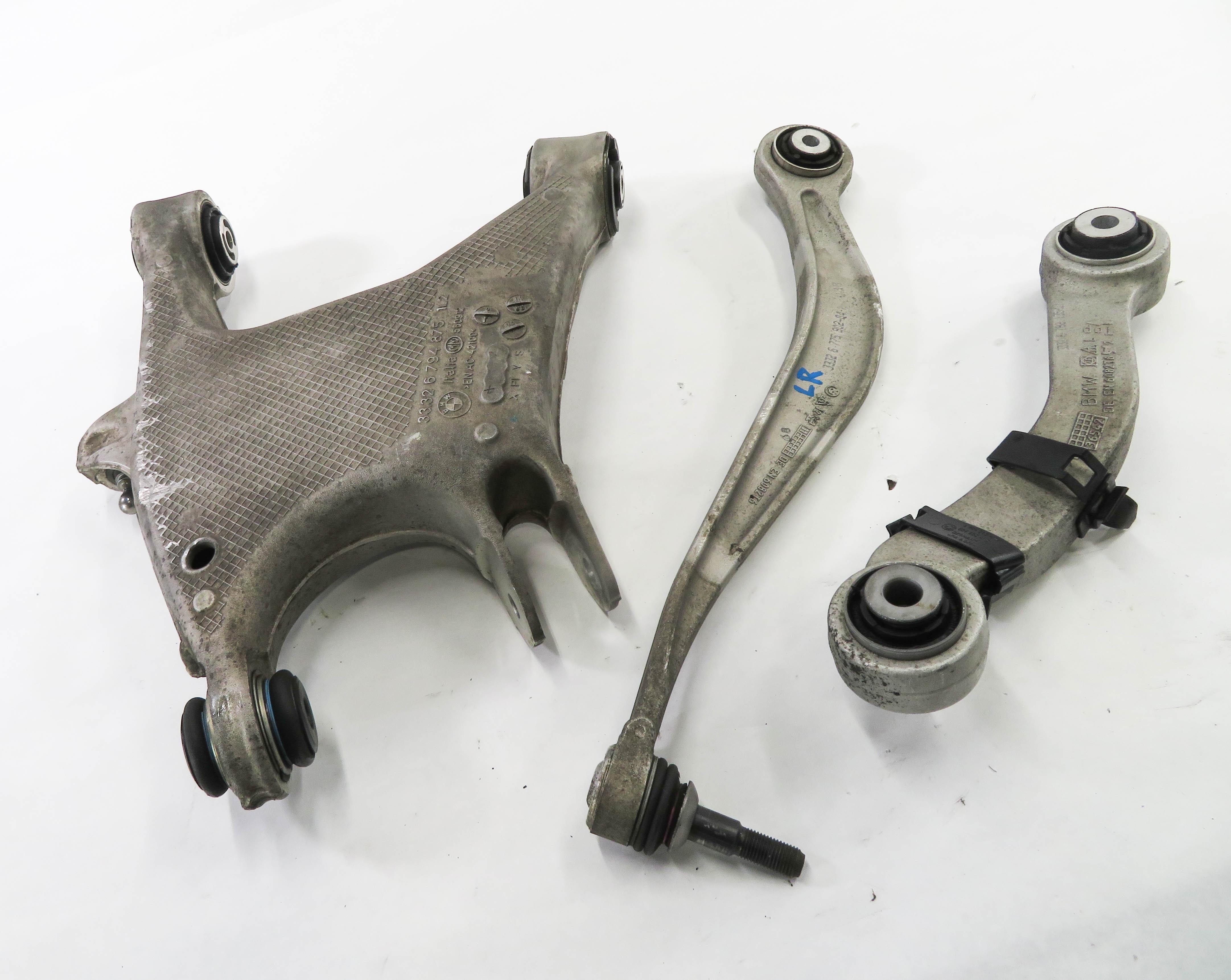 11-19 BMW 535i 550i 640i 650i 740i 750i (F01 F10) LEFT REAR CONTROL ARM SET-3 — exact item pictured