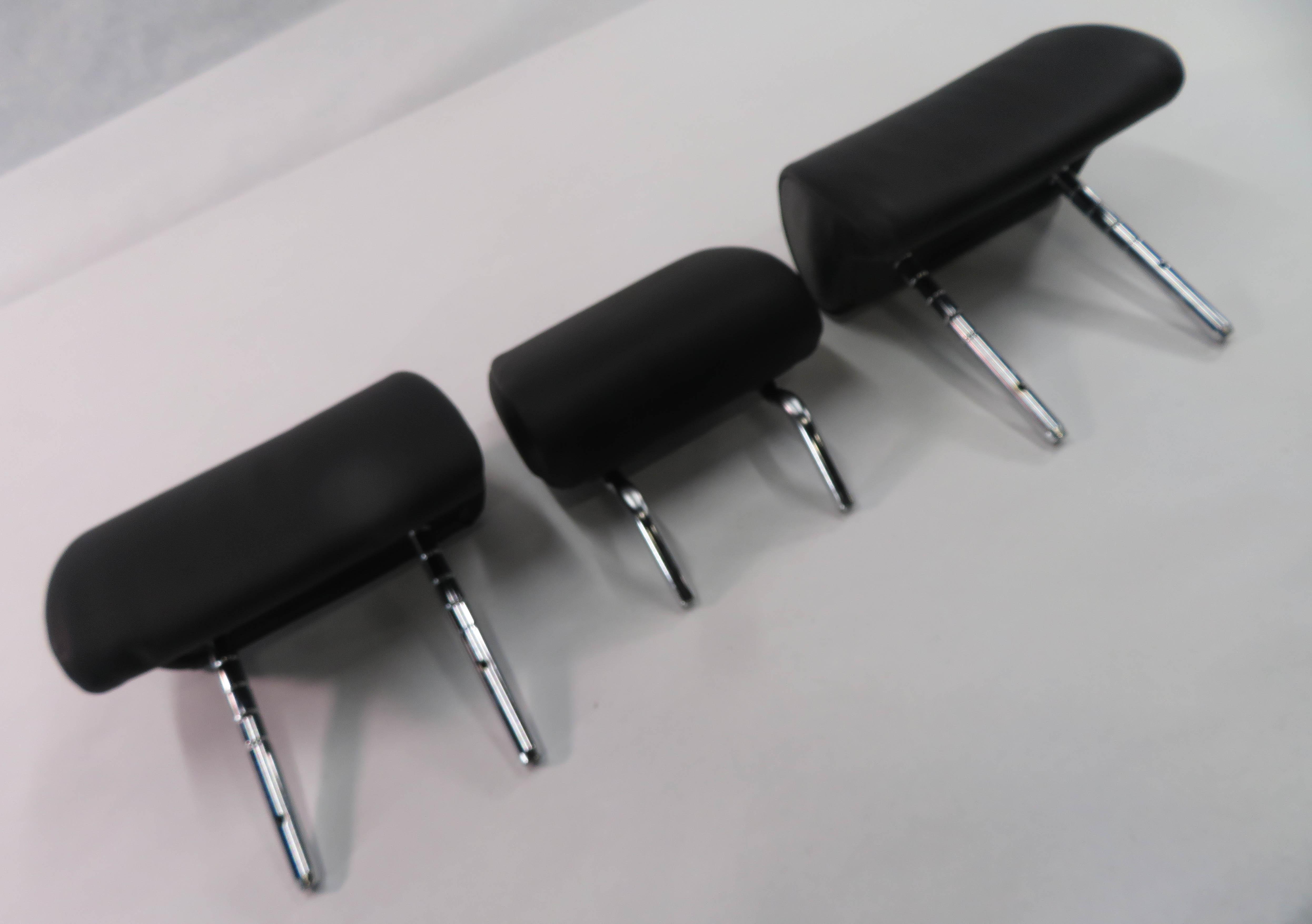 2009 BMW 750i (F01) REAR SEAT HEADREST SET-3 (BLACK LEATHER) — exact item pictured