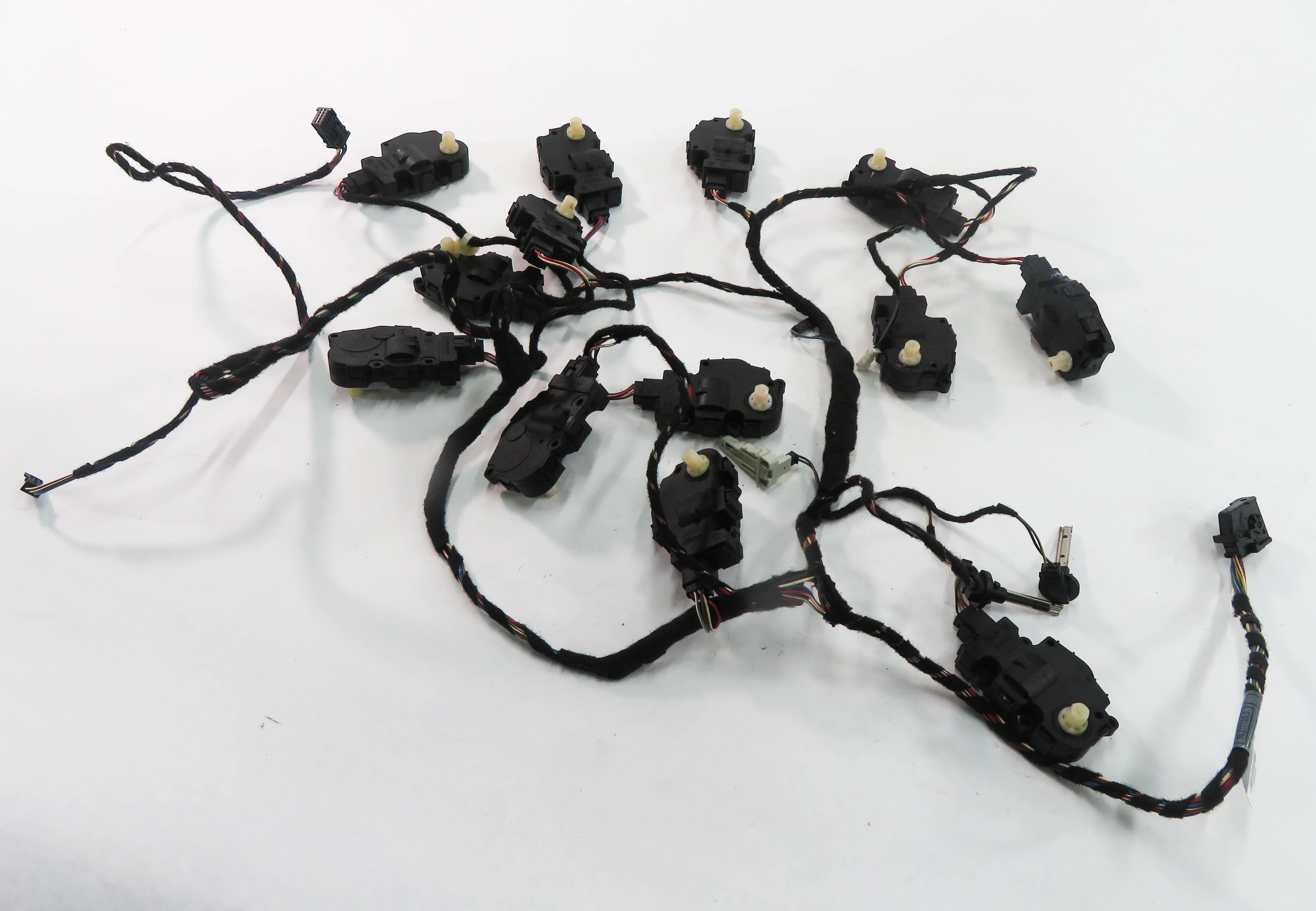 2009 BMW 750i (F01) HEATER A/C BLEND DOOR SERVO ACTUATOR MOTOR SET w/ HARNESS — exact item pictured