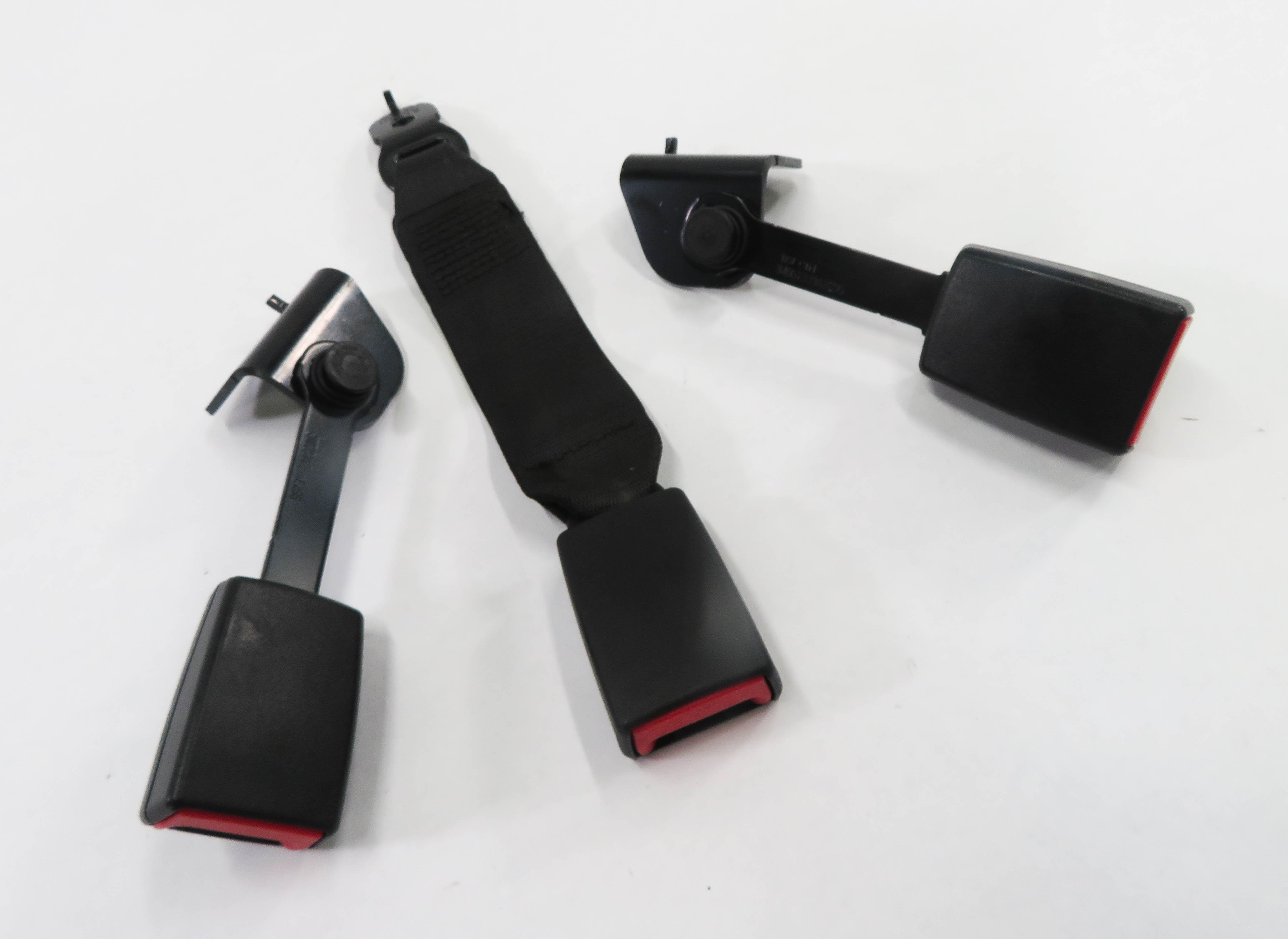 2009 BMW 750i (F01) REAR SEAT - SEATBELT BUCKLE RECEIVER SET-3 (BLACK) — exact item pictured