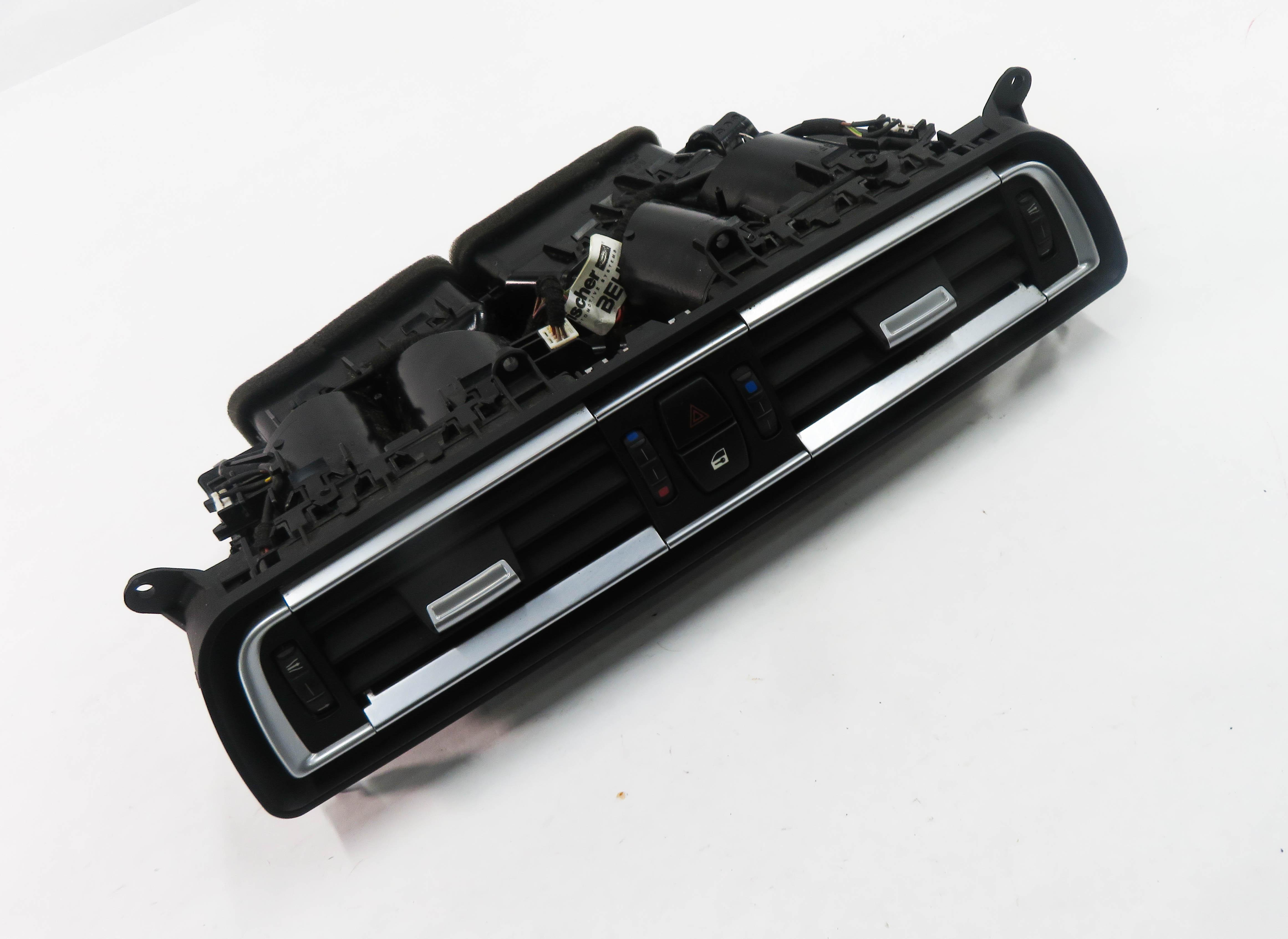2009 BMW 750i (F01) CENTER DASH HEATER A/C AIR VENT w/ HAZARD & CENTRAL LOCK — exact item pictured