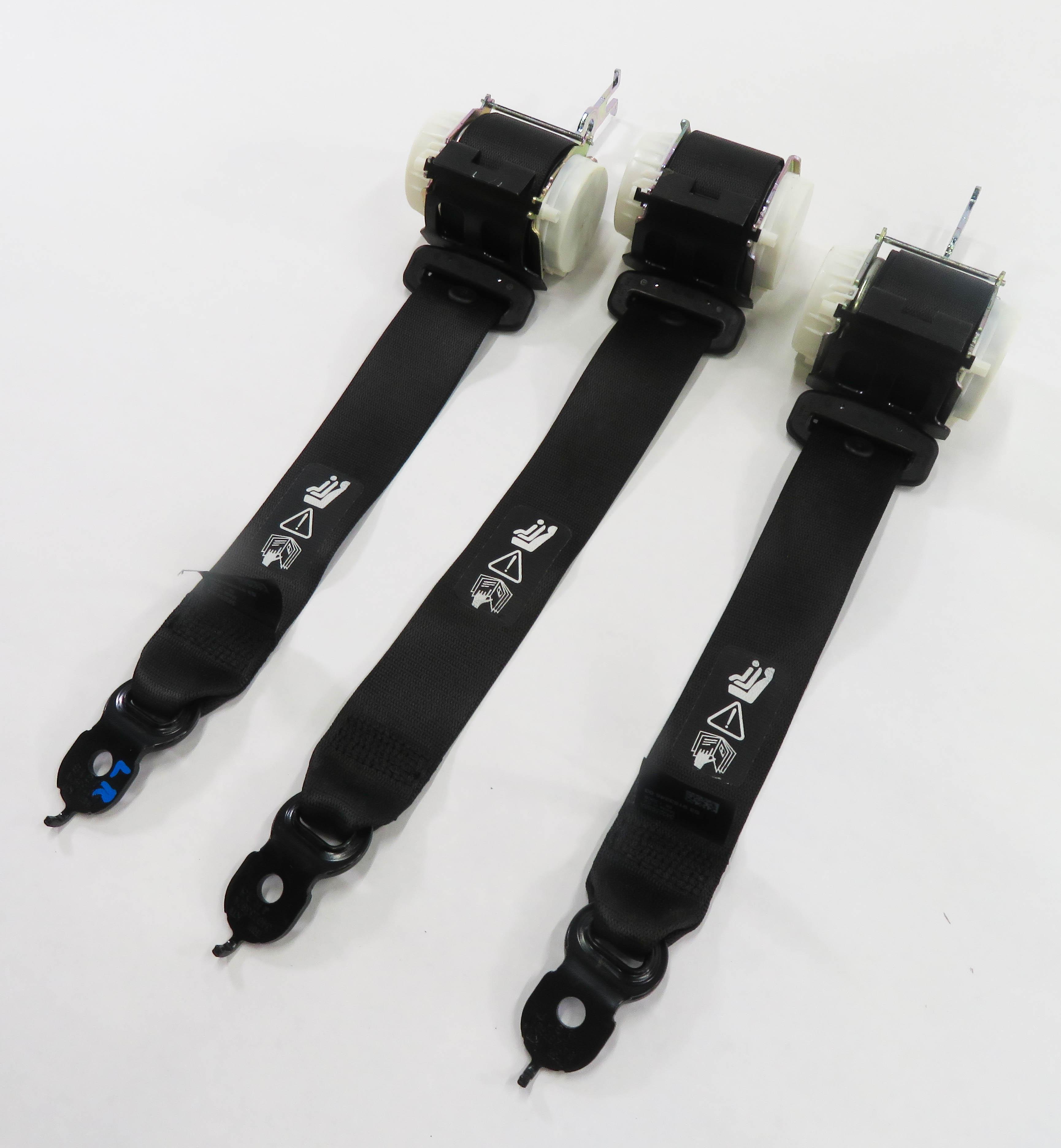 2009 BMW 750i (F01) REAR SEAT - SEATBELT RETRACTOR SET-3 (BLACK) — exact item pictured