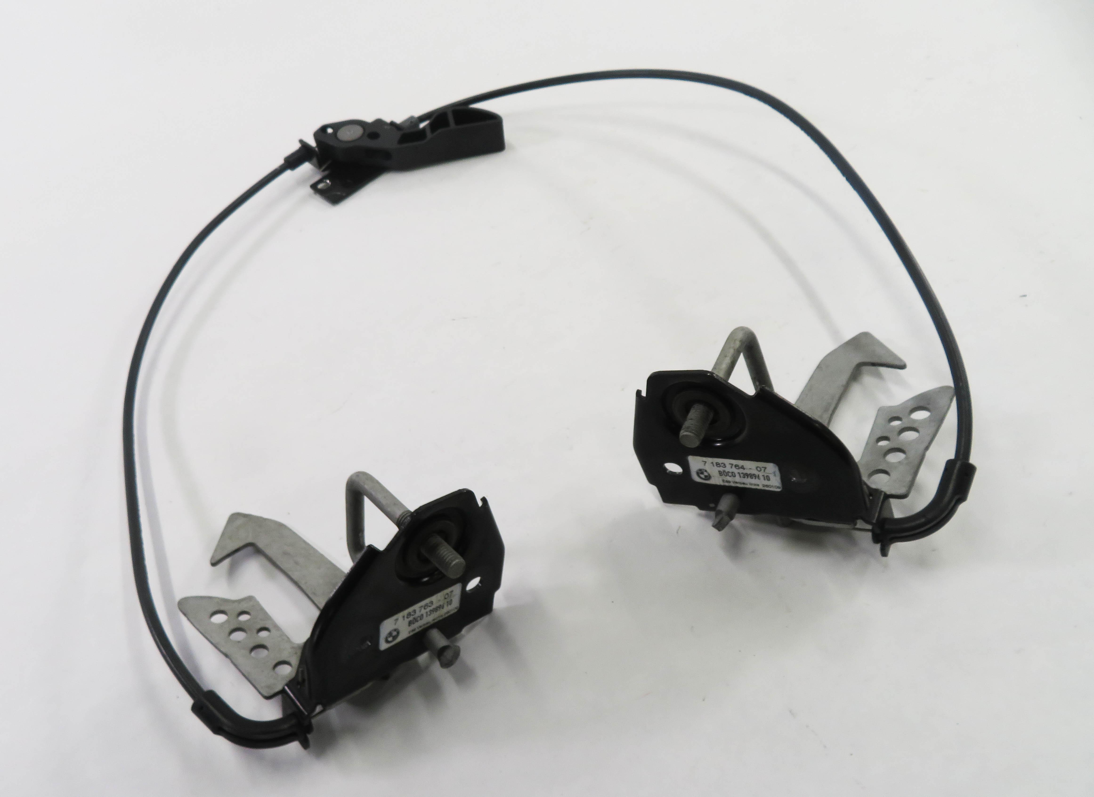2009 BMW 750i (F01) FRONT LEFT & RIGHT UPPER HOOD LOCK LATCH SET-2 — exact item pictured