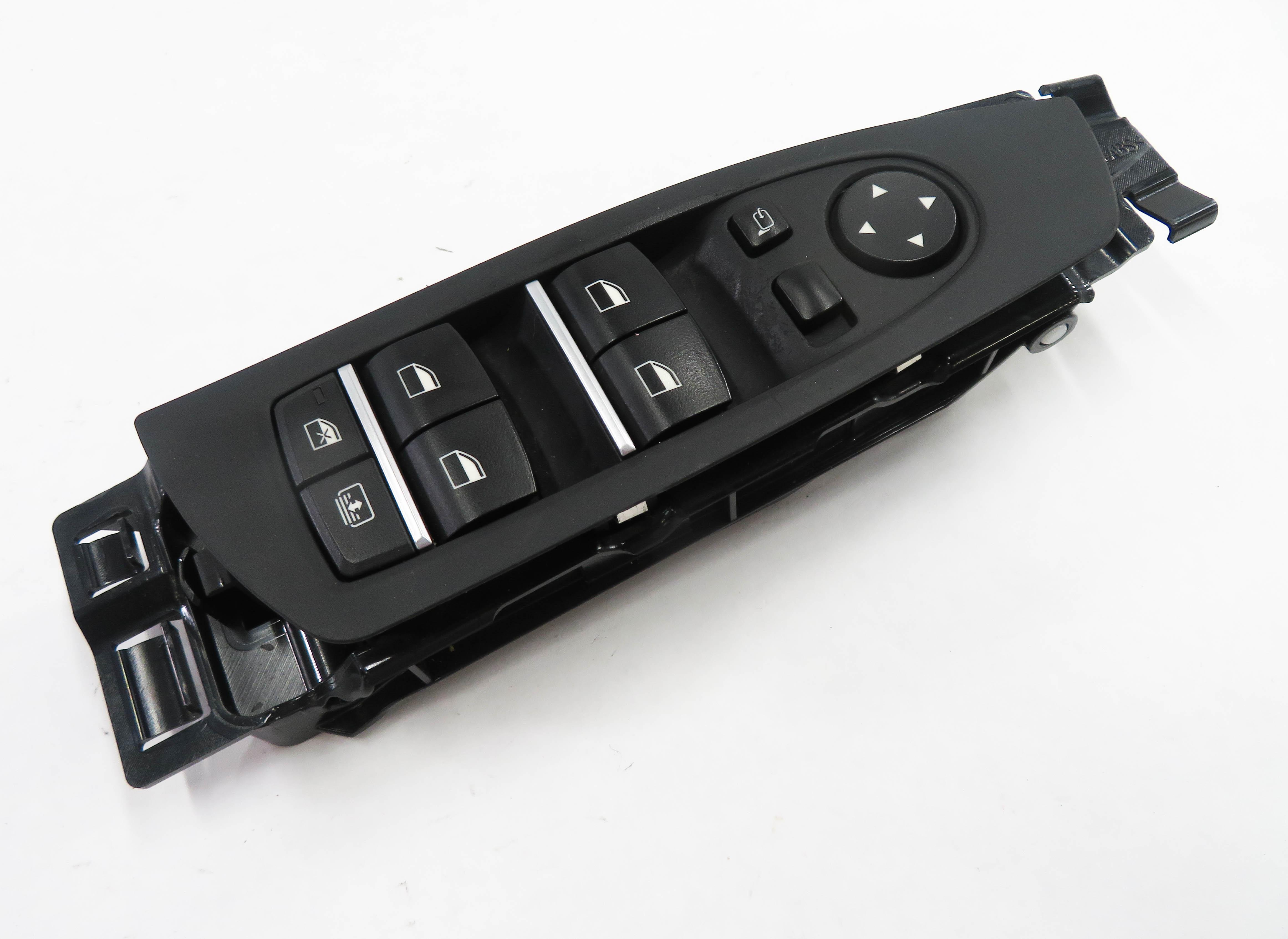09-15 BMW 740i 750i 760i B7 (F01) DRIVER WINDOW SWITCH w/ SHADE & P-FOLD (BLACK) — exact item pictured