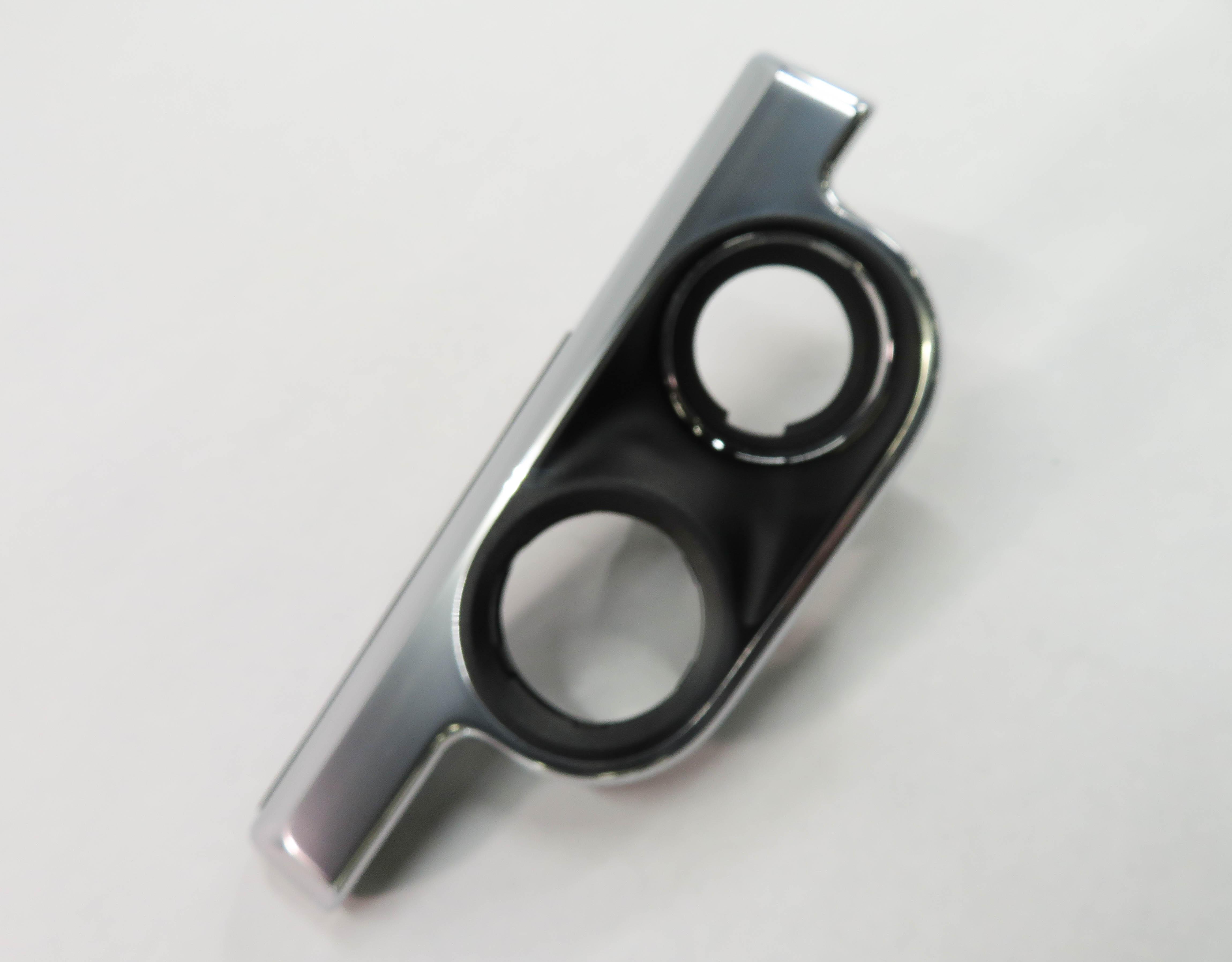 2014 PORSCHE CAYMAN S (981) FRONT DASH HEADLIGHT SWITCH TRIM PIECE (SILVER) — exact item pictured
