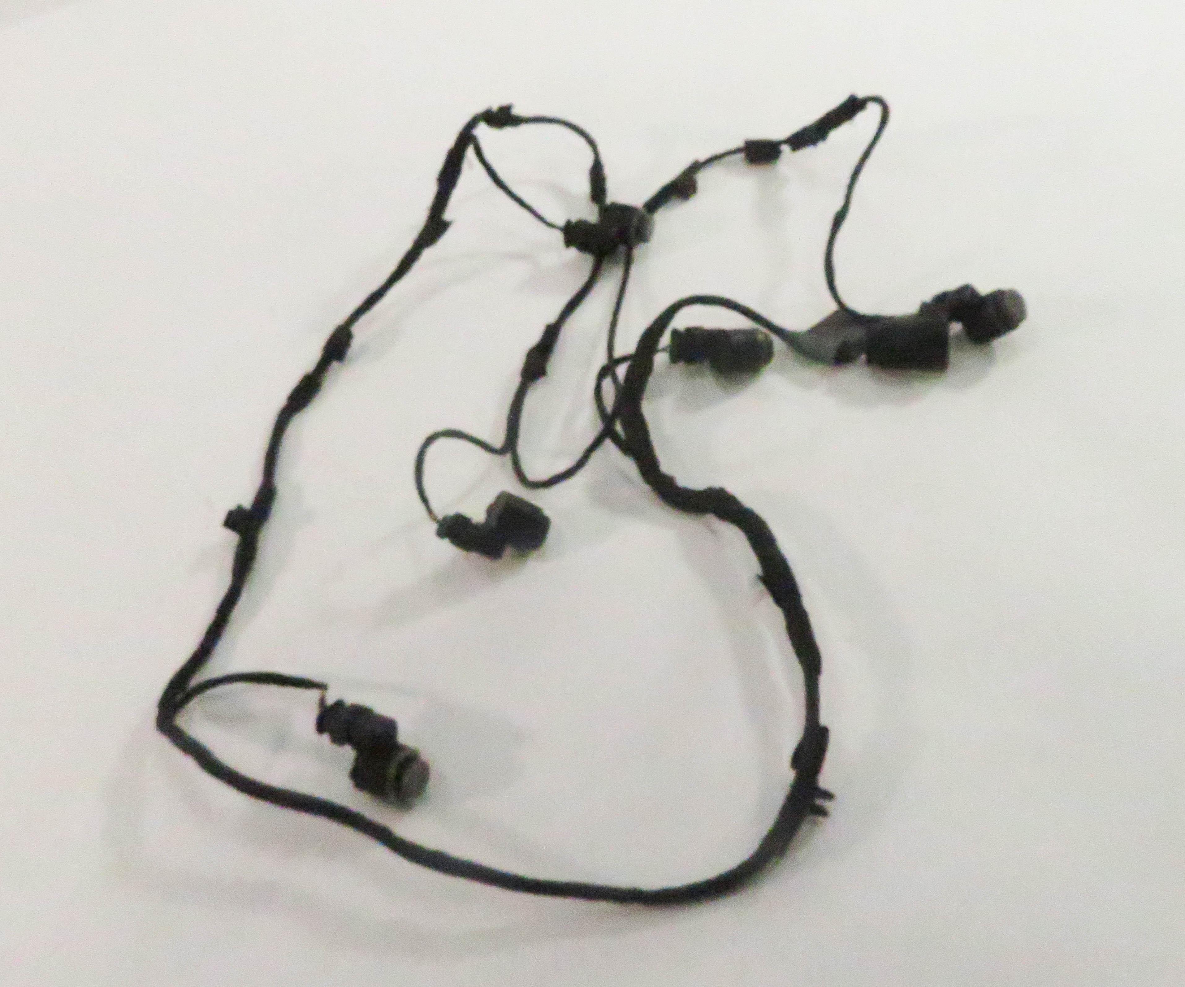 2009 BMW 750i (F01) FRONT PDC PARK DISTANCE SENSOR SET w/ HARNESS (SPACE GRAY) — exact item pictured