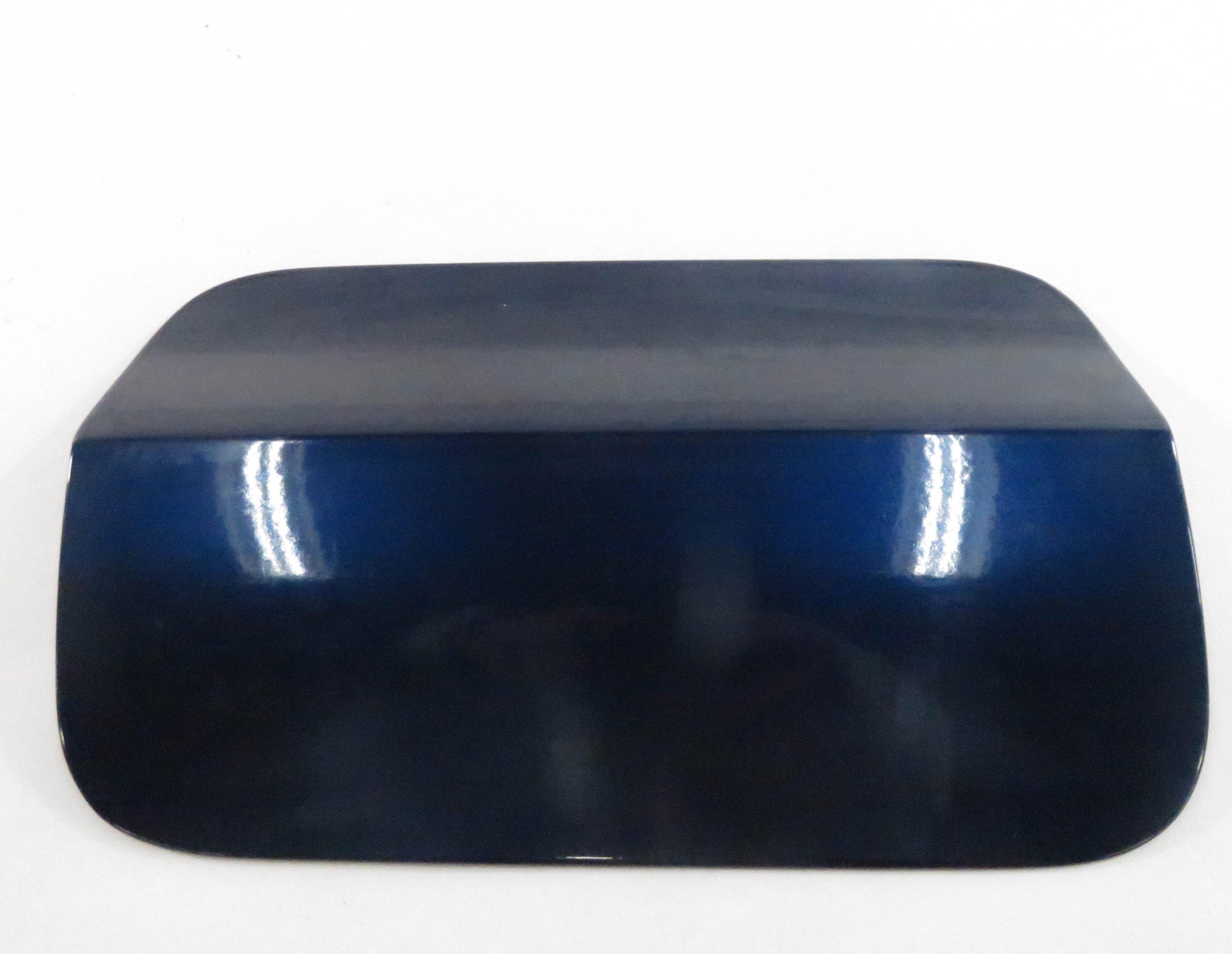 2010-2017 BMW 535iGT 550iGT (F07) FUEL TANK DOOR TRIM COVER (DEEP SEA BLUE A76) — exact item pictured